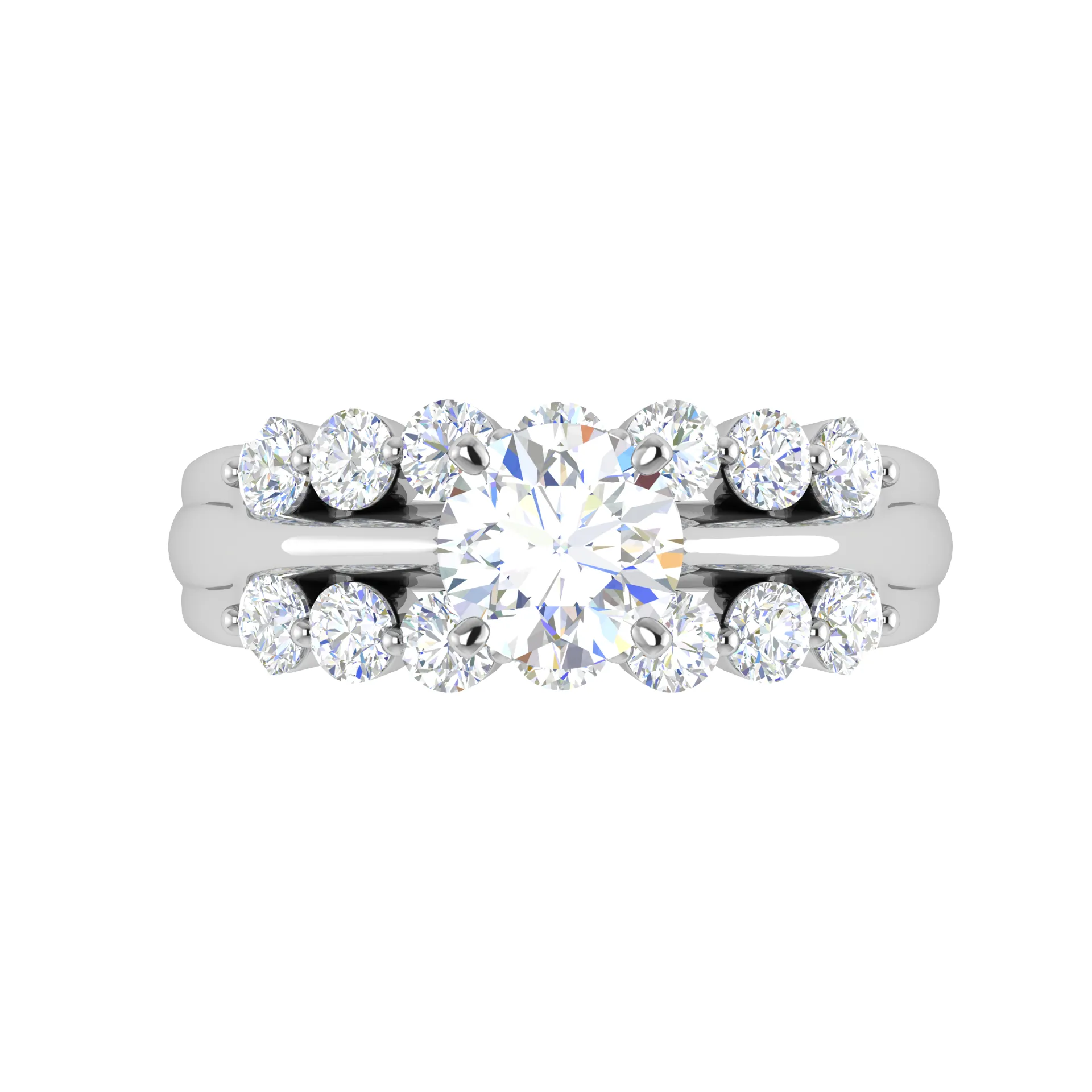 0.30cts Solitaire Diamond Split Shank Platinum Ring JL PT WB5665E