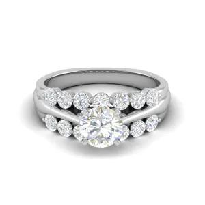 0.30cts Solitaire Diamond Split Shank Platinum Ring JL PT WB5665E