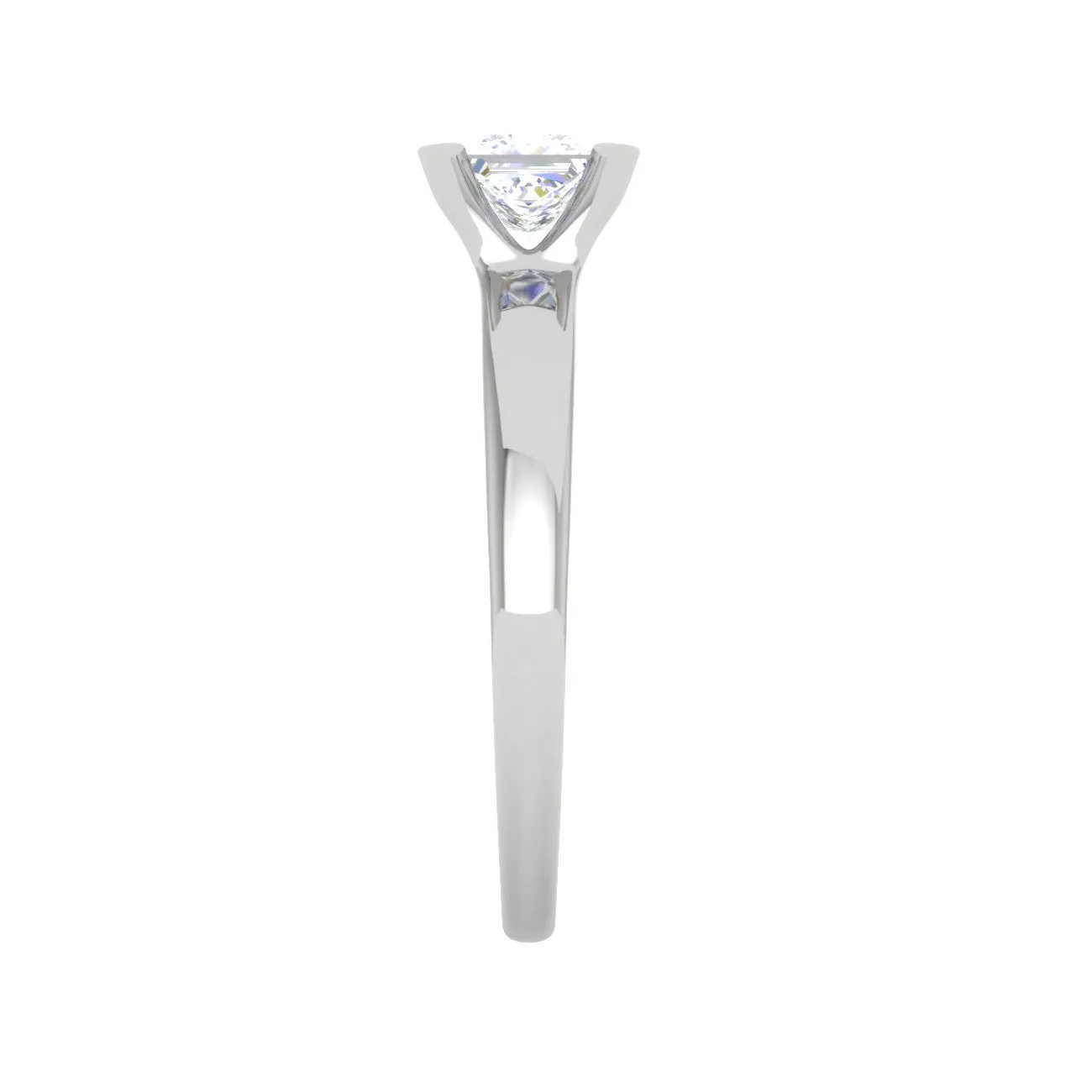 0.50 cts Princess Cut Solitaire Platinum Ring JL PT RS PR 189