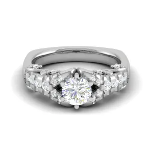 0.50 cts. Solitaire Designer Platinum Diamond Engagement Ring  for Women JL PT WB6030E