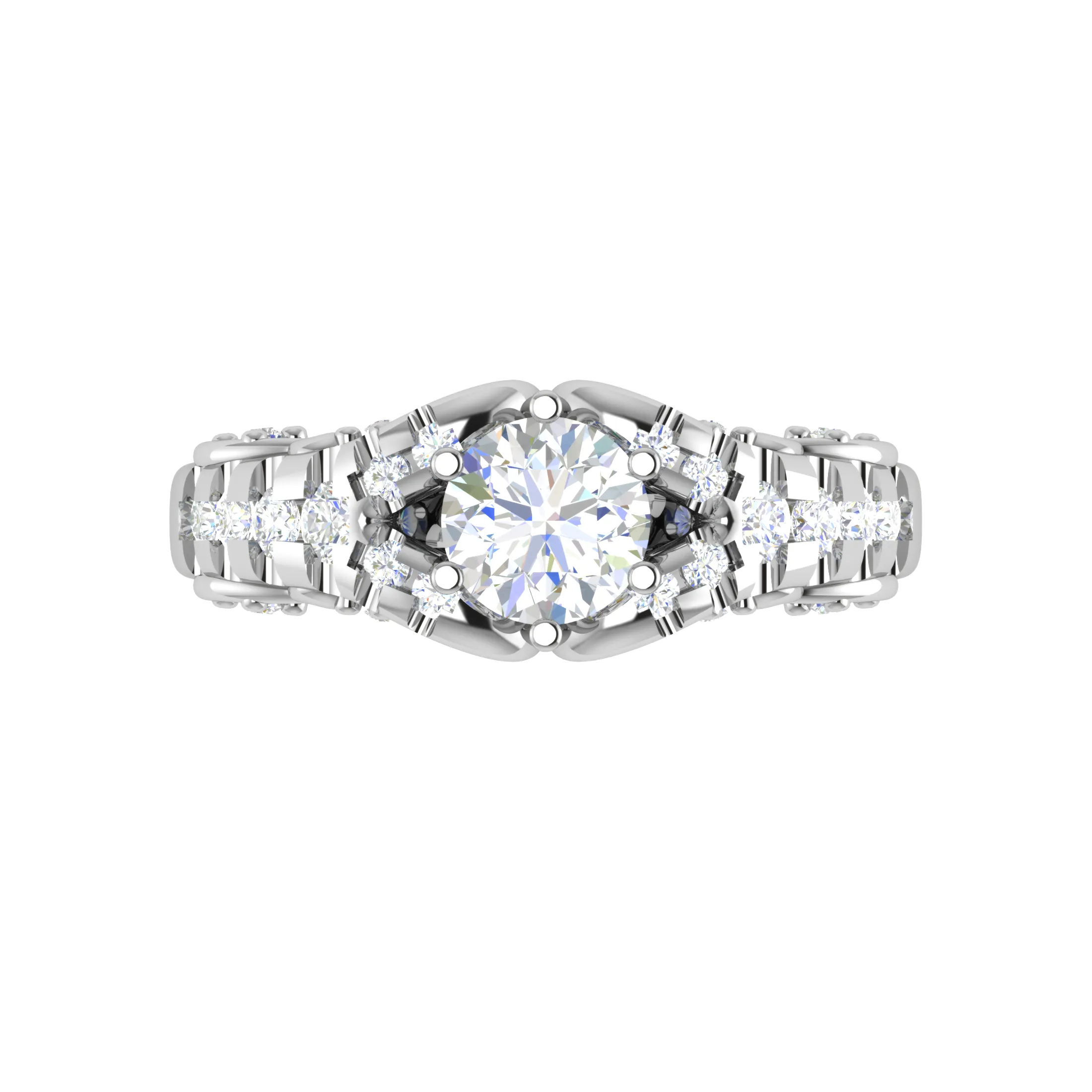 0.50 cts. Solitaire Designer Platinum Diamond Engagement Ring  for Women JL PT WB6030E