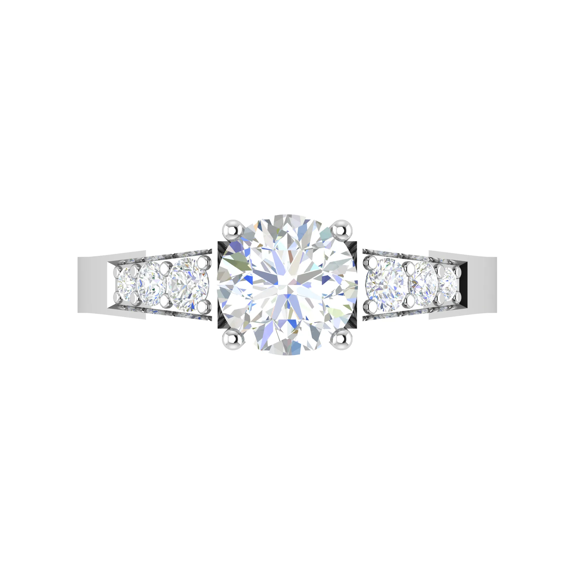 0.50 cts. Solitaire Diamond Shank Platinum Ring JL PT IM1704