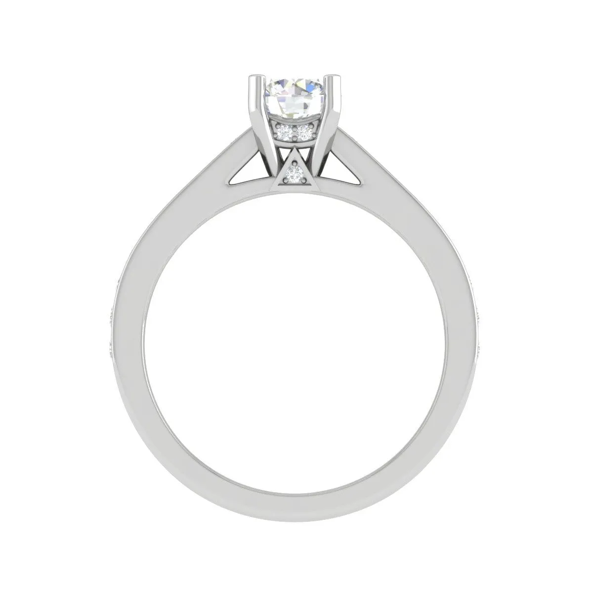 0.50 cts Solitaire Diamond Shank Platinum Ring JL PT RC RD 254