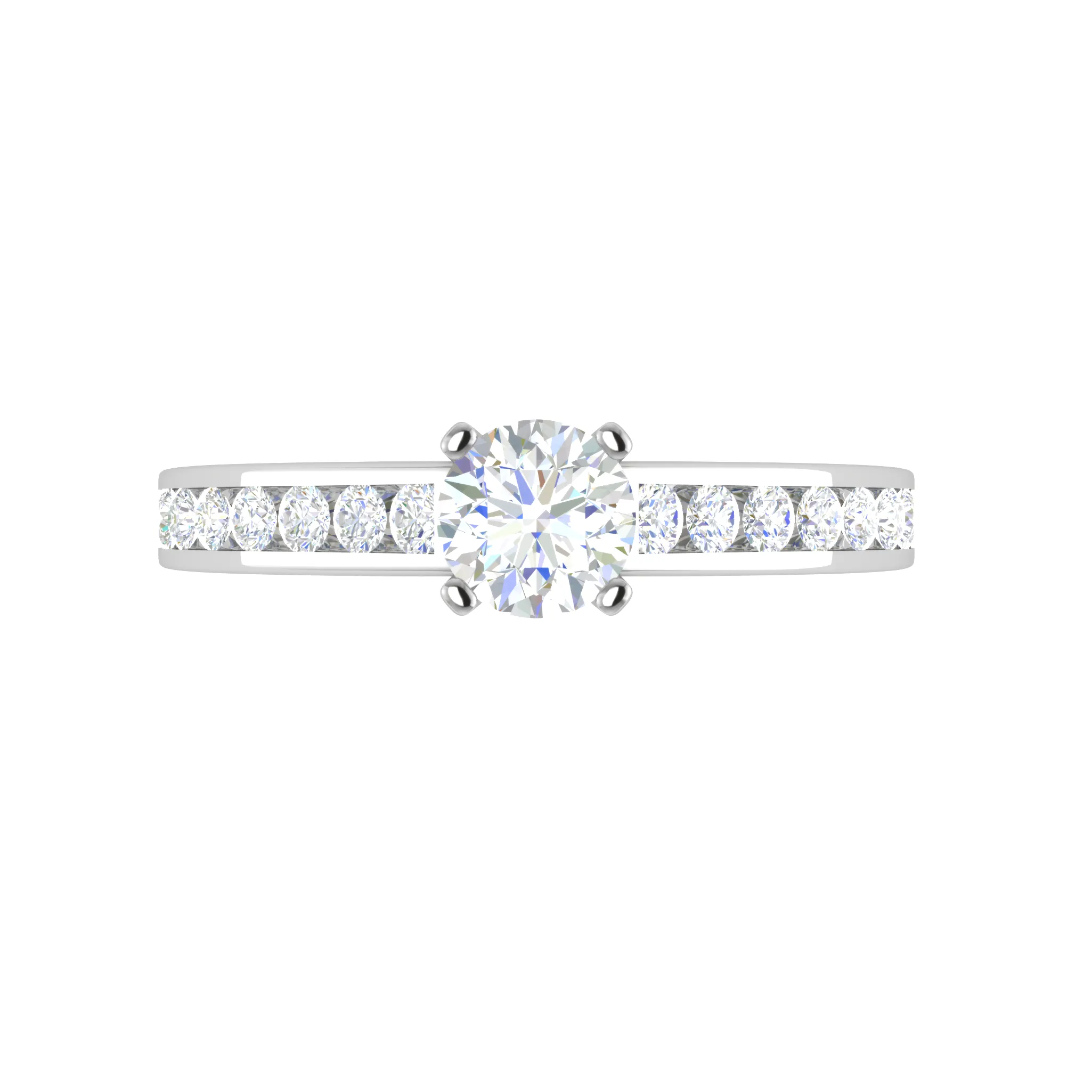0.50 cts Solitaire Diamond Shank Platinum Ring JL PT RC RD 254