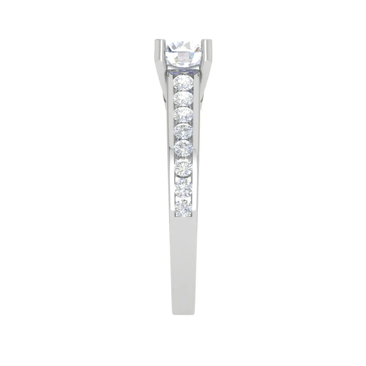 0.50 cts Solitaire Diamond Shank Platinum Ring JL PT RC RD 254
