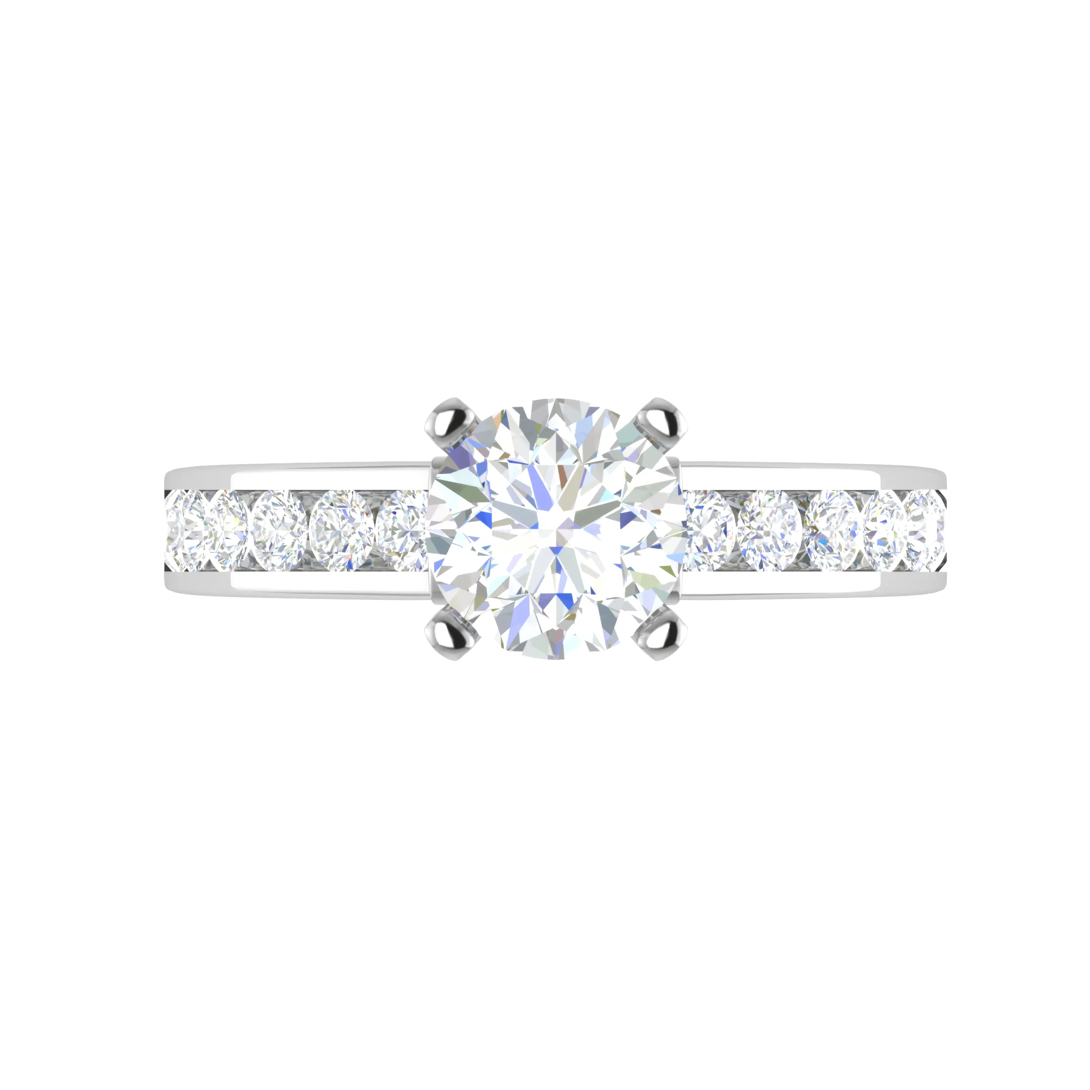 0.50 cts Solitaire Diamond Shank Platinum Ring JL PT RC RD 266