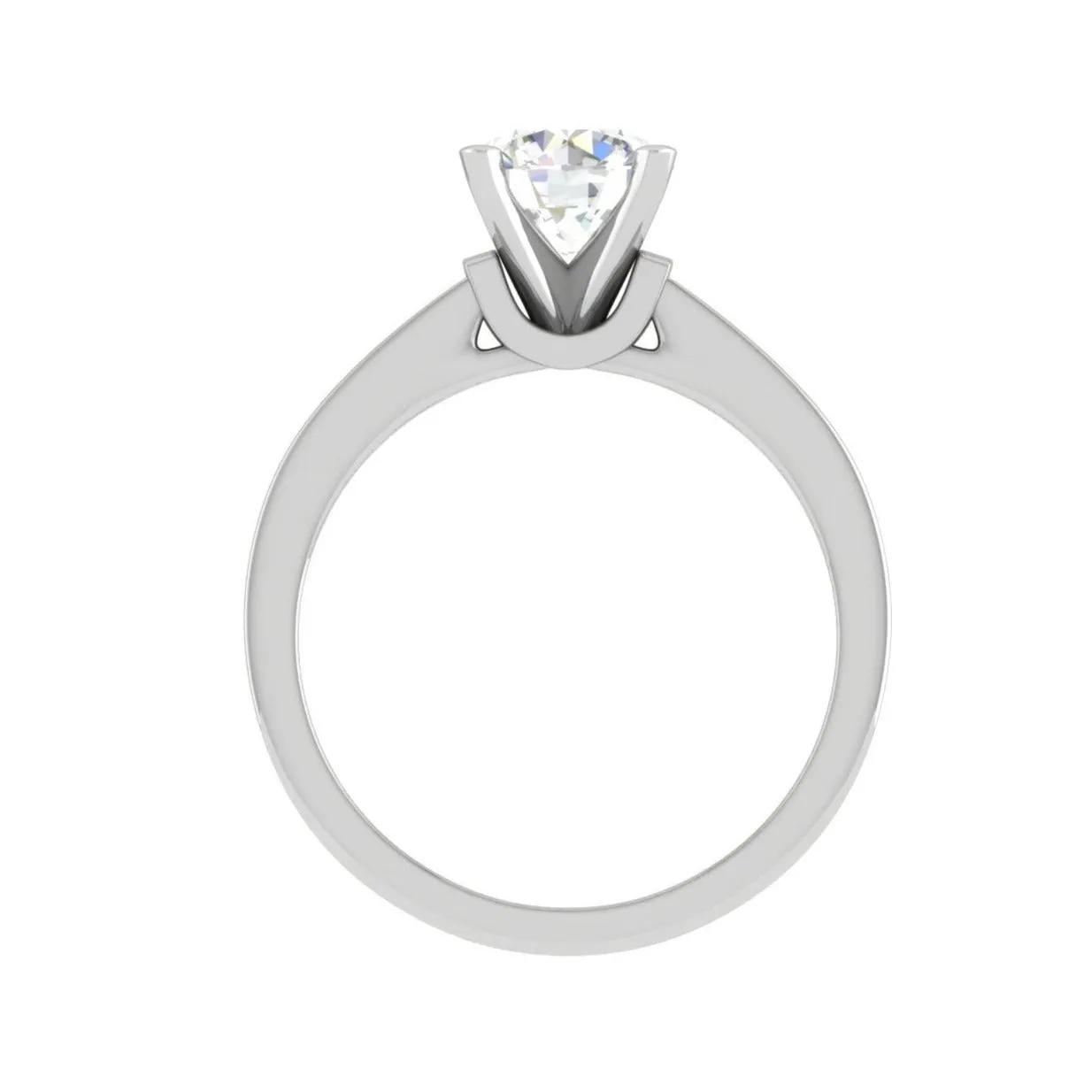 0.50 cts Solitaire Diamond Shank Platinum Ring JL PT RC RD 266