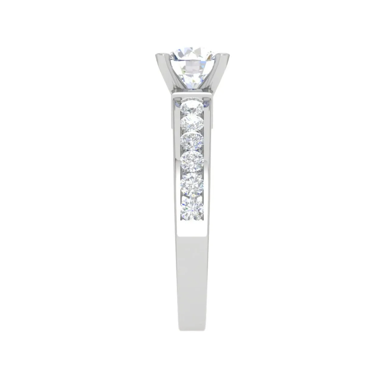 0.50 cts Solitaire Diamond Shank Platinum Ring JL PT RC RD 266