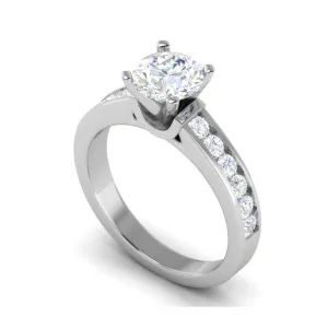 0.50 cts Solitaire Diamond Shank Platinum Ring JL PT RC RD 266