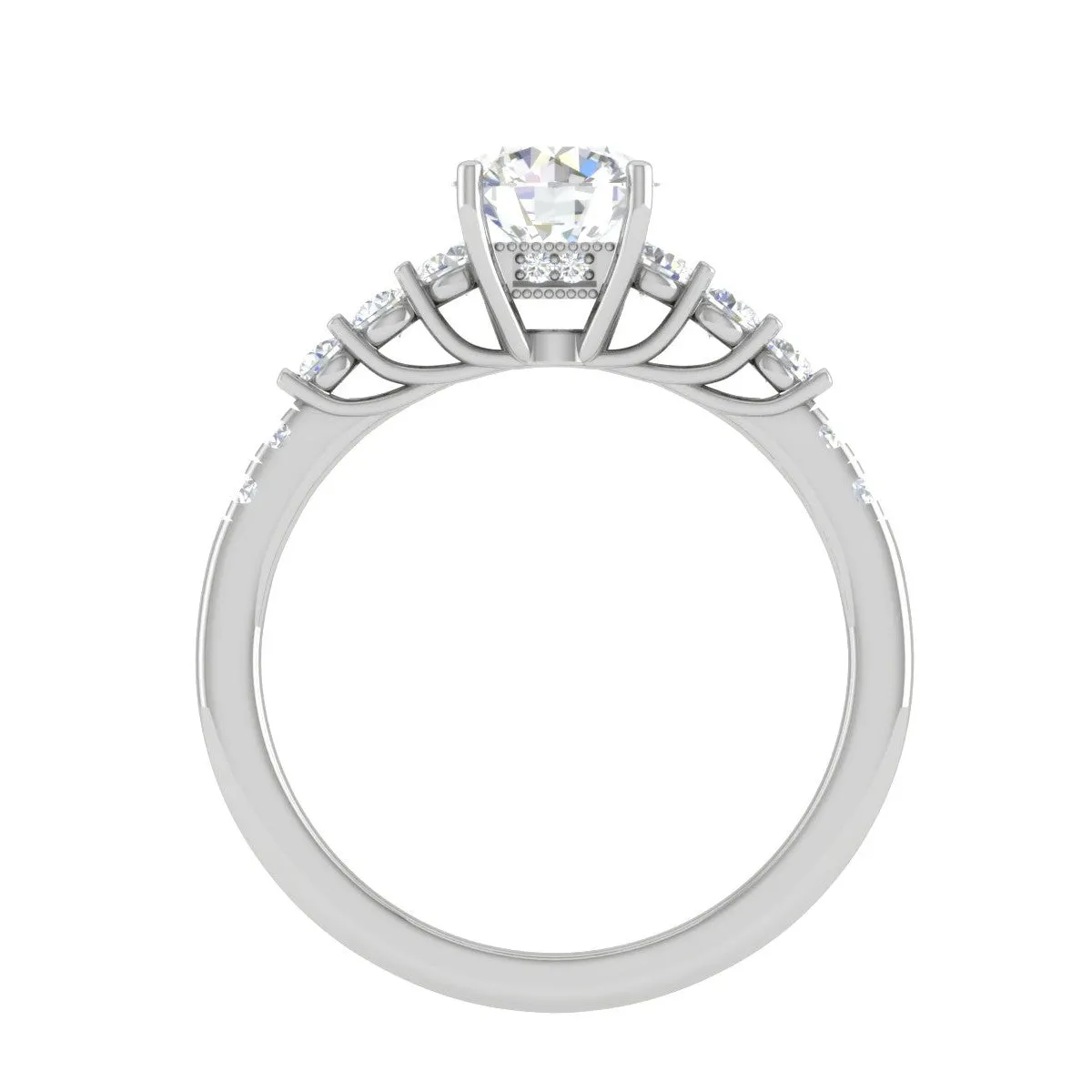 0.50 cts Solitaire Diamond Shank Platinum Ring JL PT RP RD 131