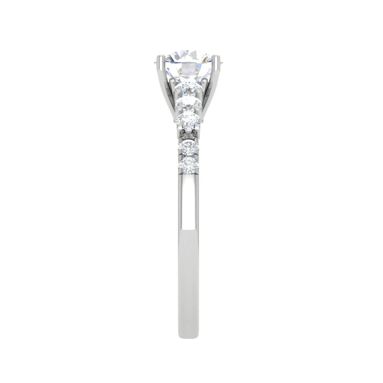0.50 cts Solitaire Diamond Shank Platinum Ring JL PT RP RD 131