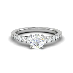 0.50 cts Solitaire Diamond Shank Platinum Ring JL PT RP RD 131