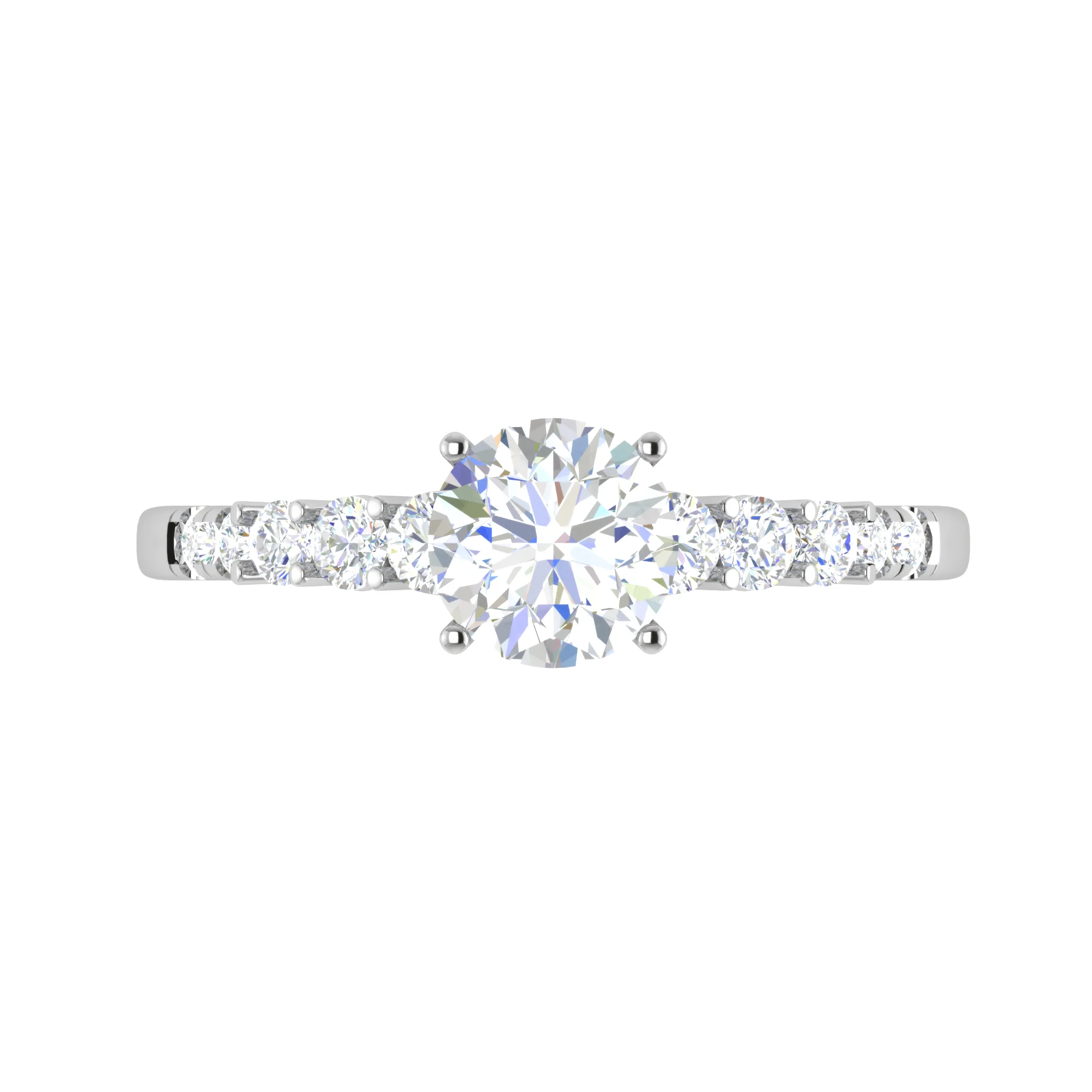 0.50 cts Solitaire Diamond Shank Platinum Ring JL PT RP RD 131