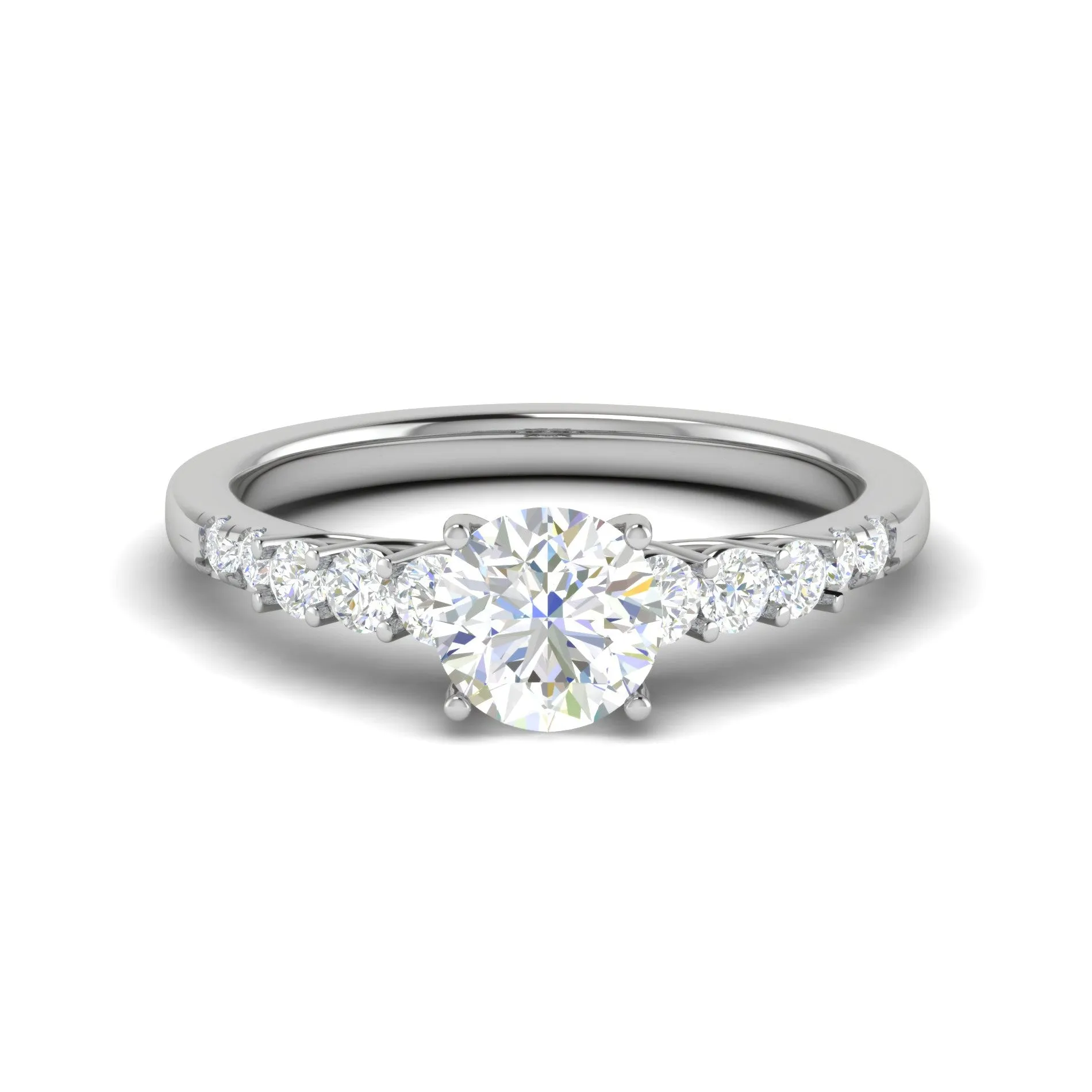 0.50 cts Solitaire Diamond Shank Platinum Ring JL PT RP RD 131