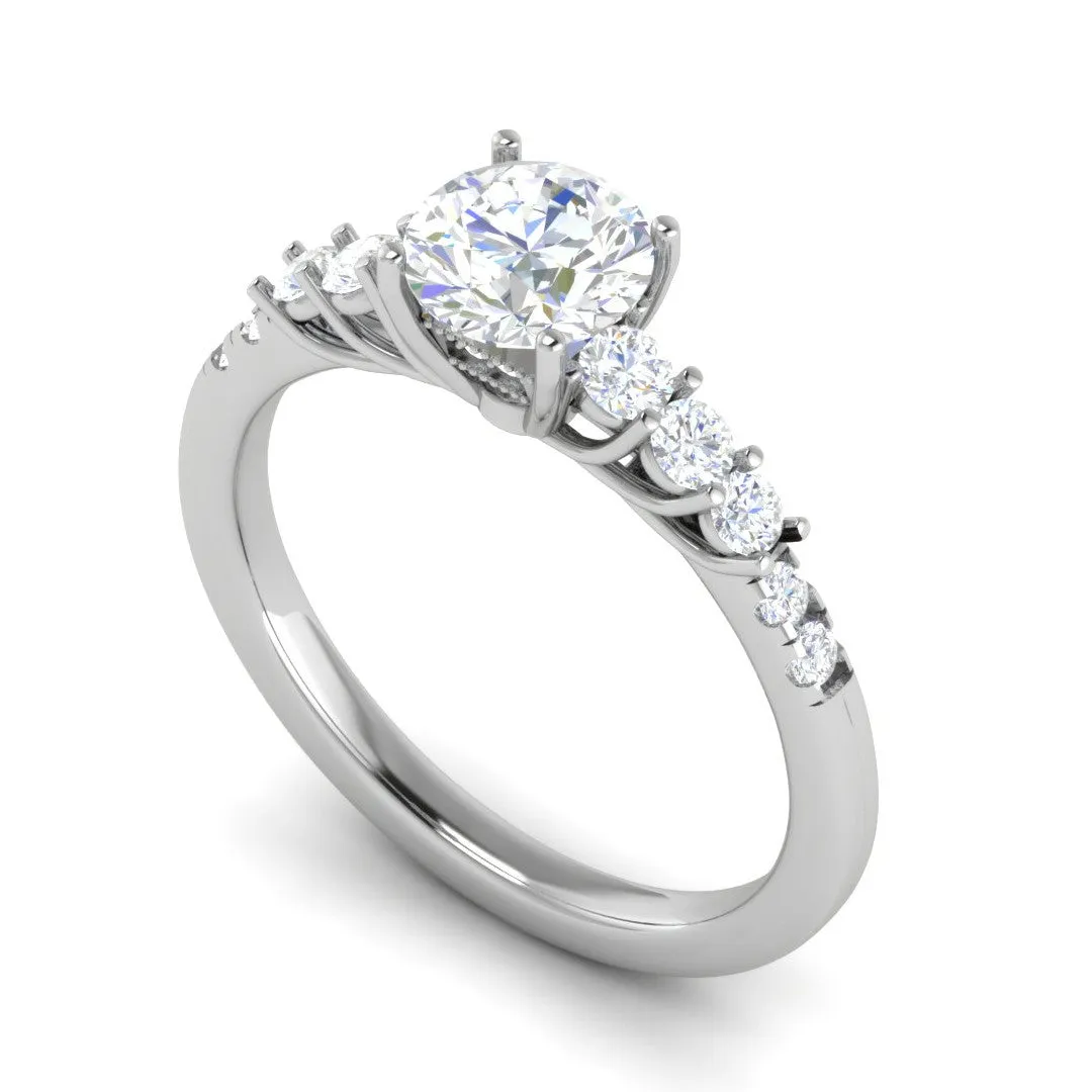 0.50 cts Solitaire Diamond Shank Platinum Ring JL PT RP RD 131