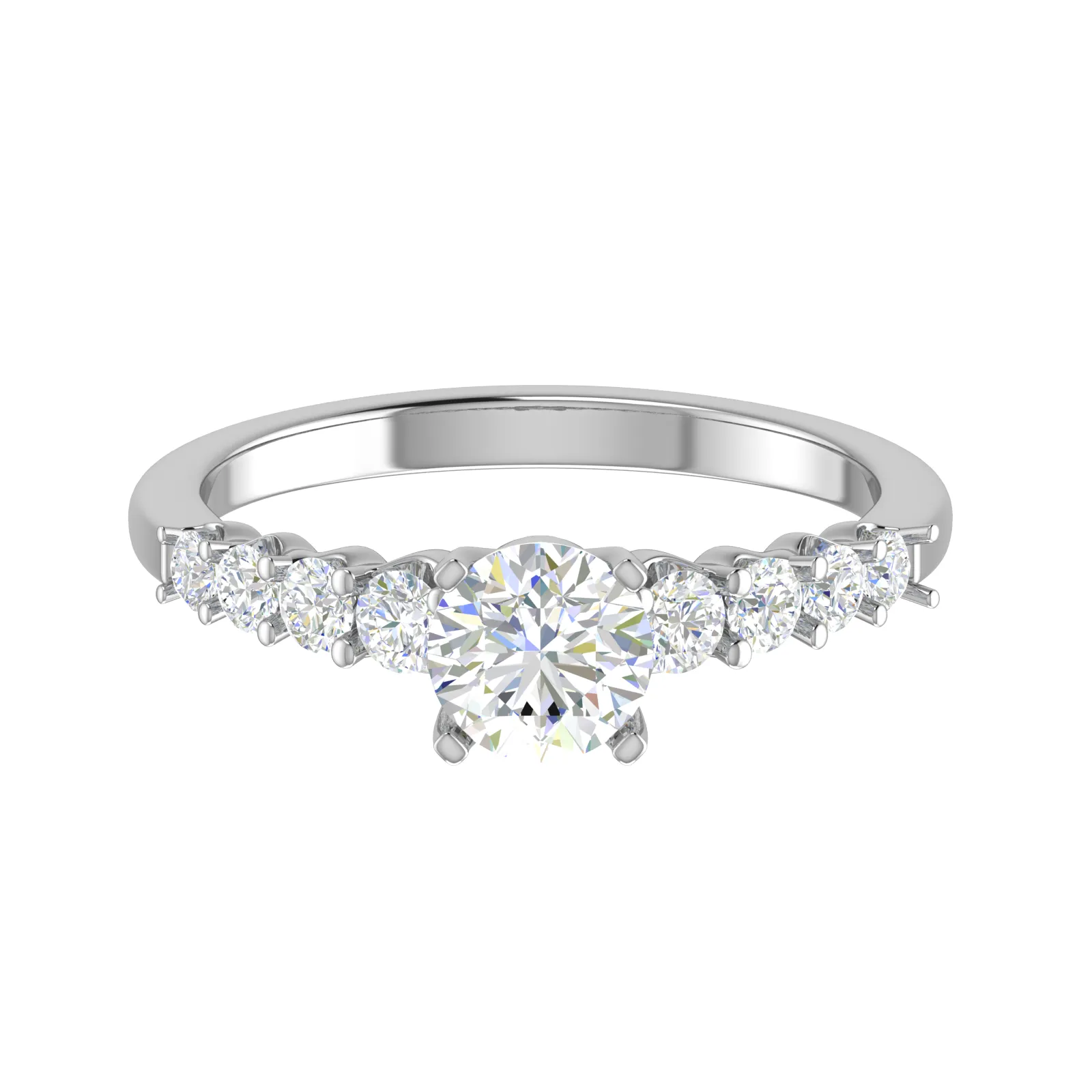 0.50 cts Solitaire Diamond Shank Platinum Ring JL RC RD 258