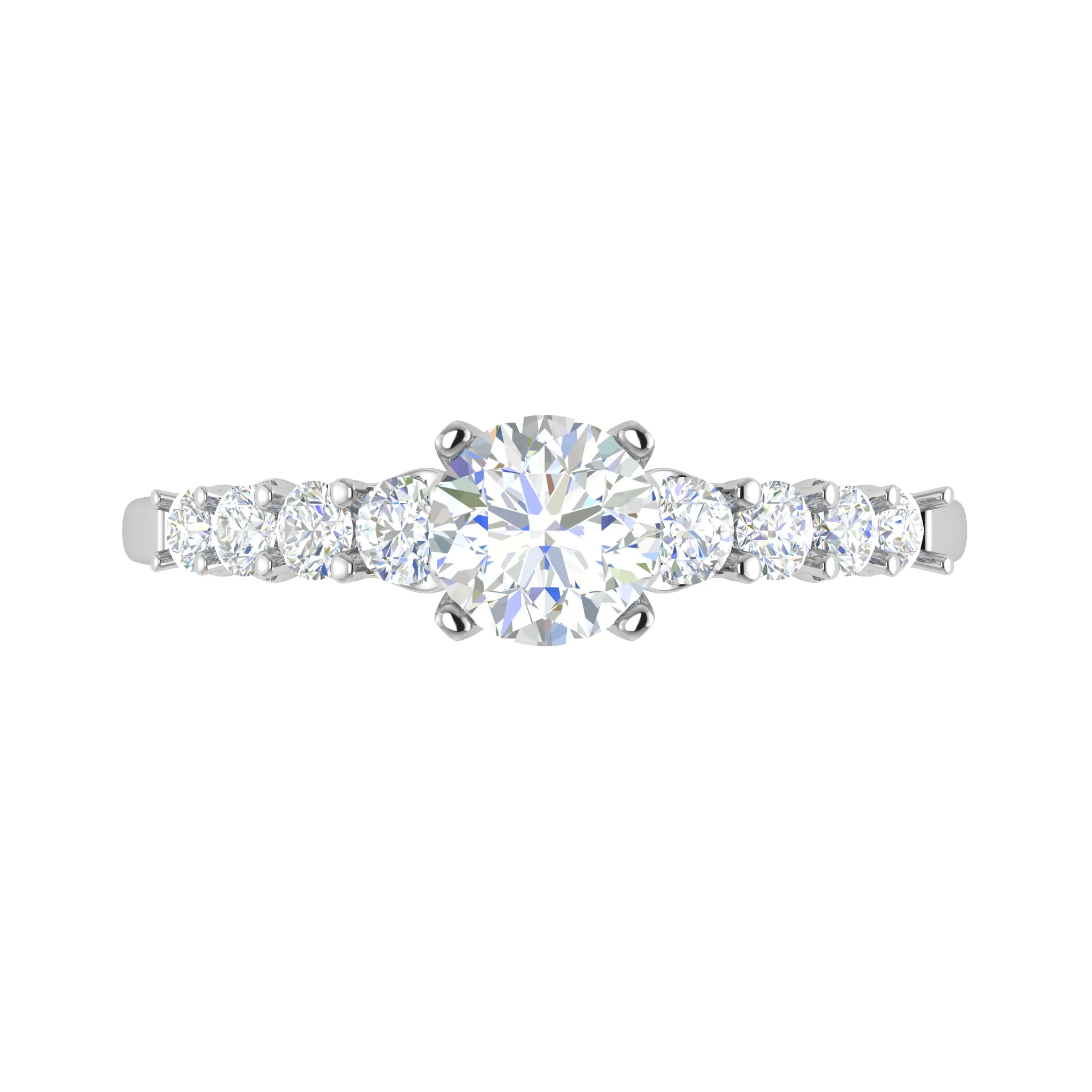 0.50 cts Solitaire Diamond Shank Platinum Ring JL RC RD 258