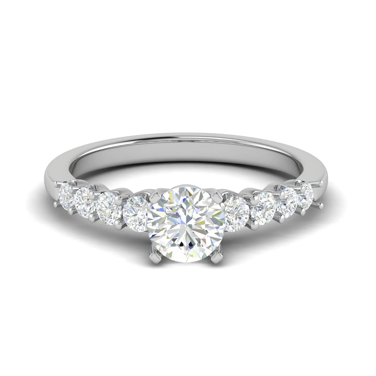 0.50 cts Solitaire Diamond Shank Platinum Ring JL RC RD 258