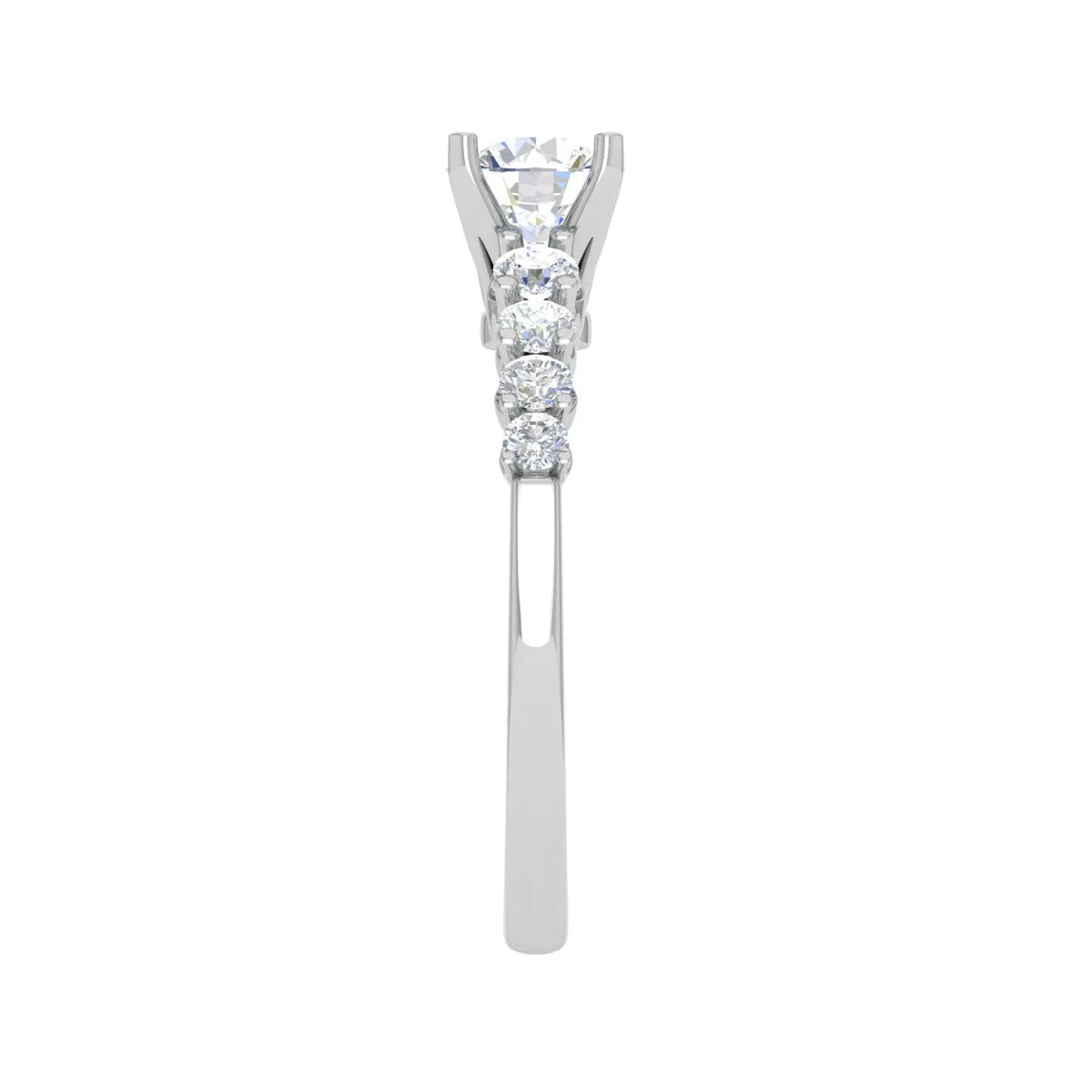 0.50 cts Solitaire Diamond Shank Platinum Ring JL RC RD 258