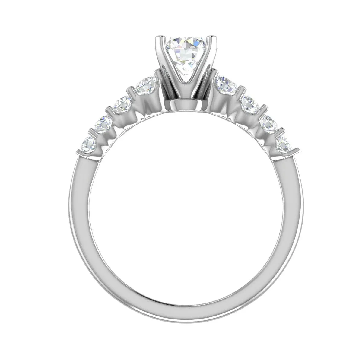 0.50 cts Solitaire Diamond Shank Platinum Ring JL RC RD 258