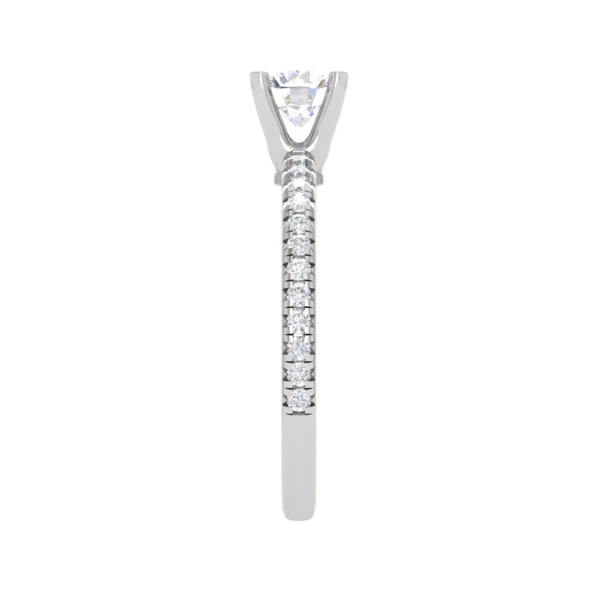 0.50 cts Solitaire Diamond Shank Platinum Ring JL RC RD 259