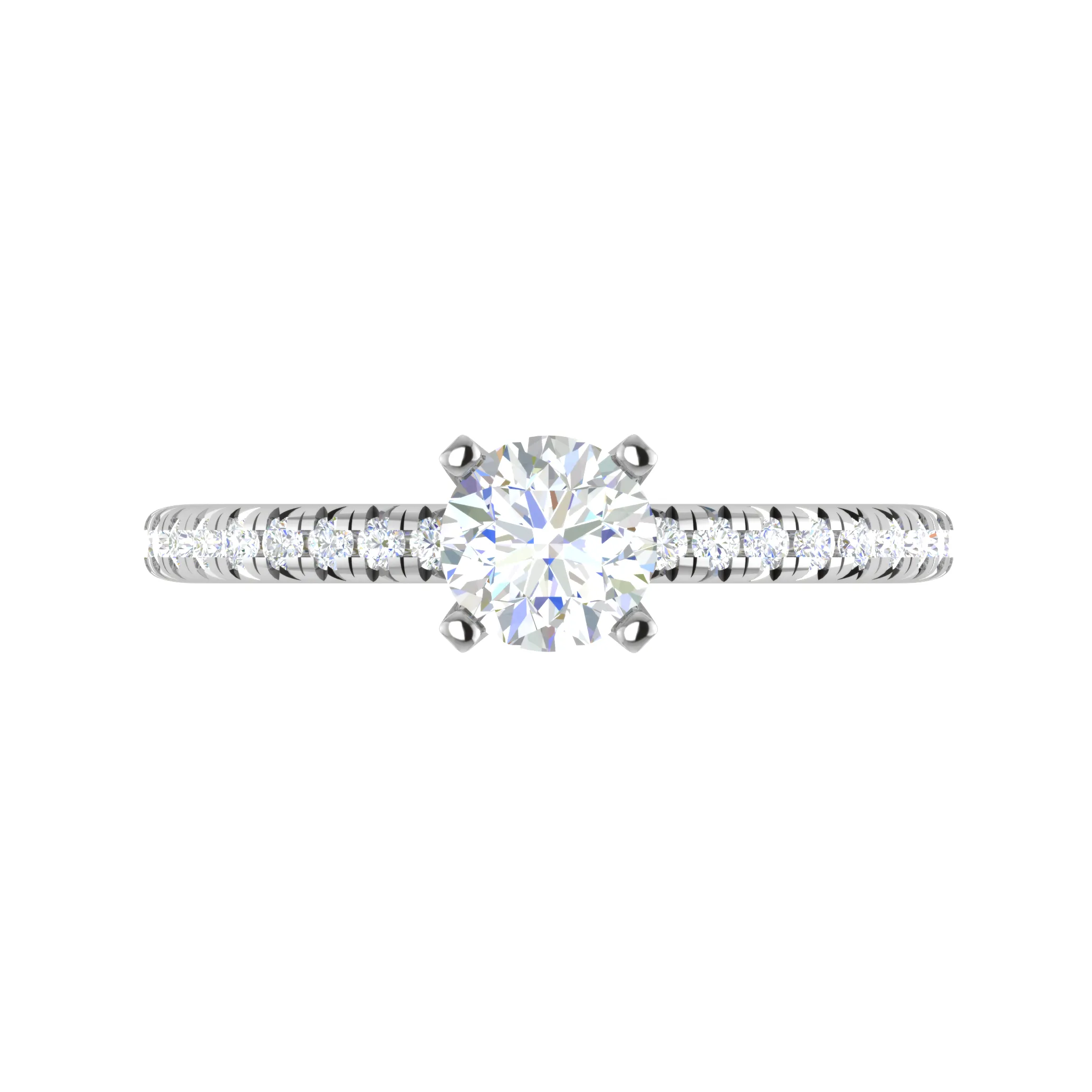 0.50 cts Solitaire Diamond Shank Platinum Ring JL RC RD 259