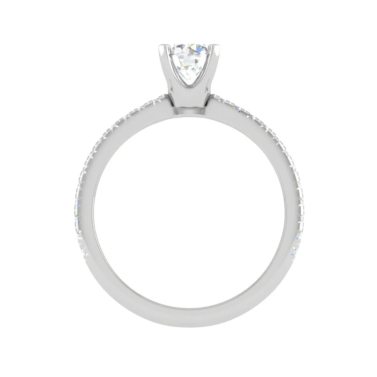 0.50 cts Solitaire Diamond Shank Platinum Ring JL RC RD 259