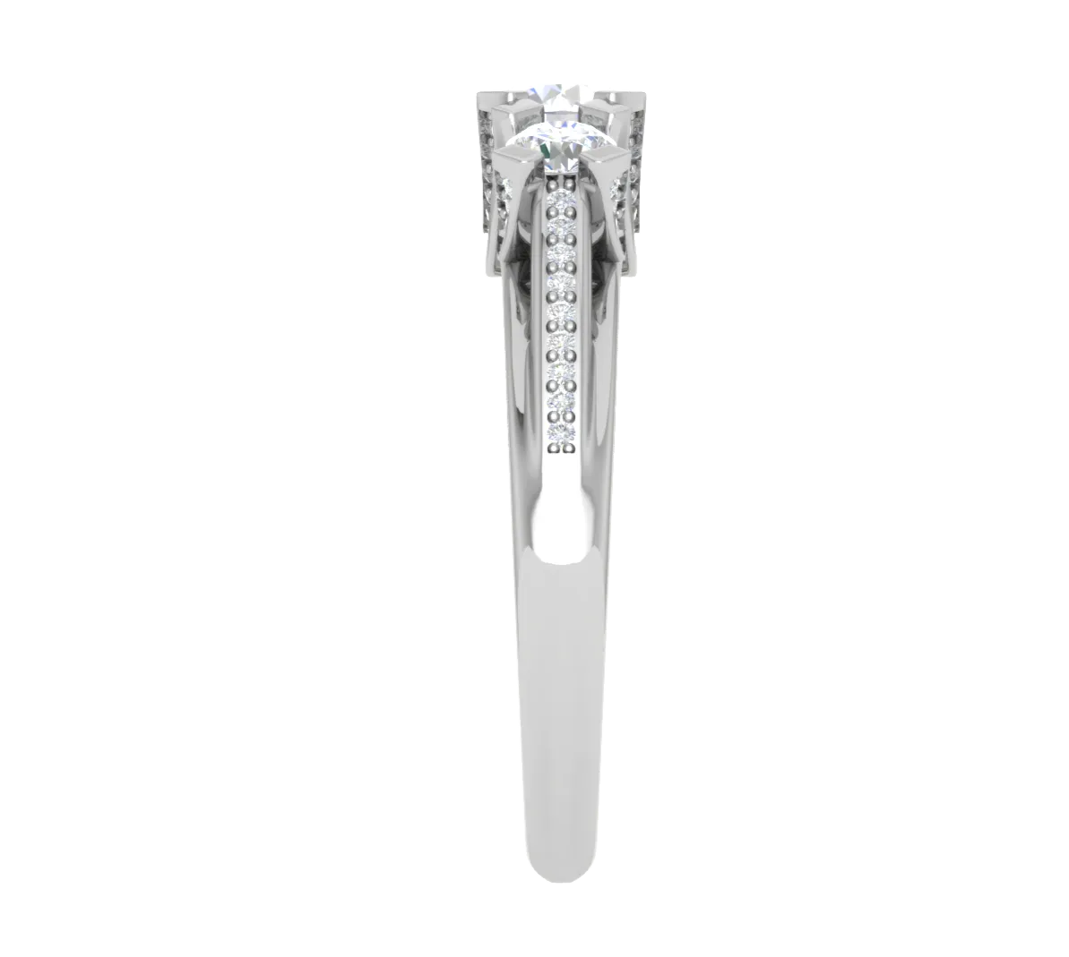 0.50 cts Solitaire Diamond Split Shank Platinum Ring JL PT R3 RD 171