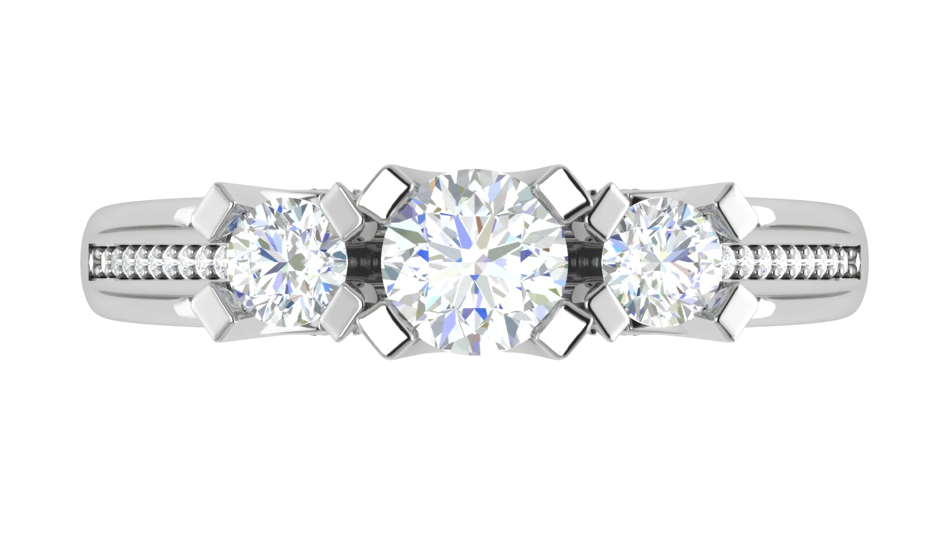 0.50 cts Solitaire Diamond Split Shank Platinum Ring JL PT R3 RD 171