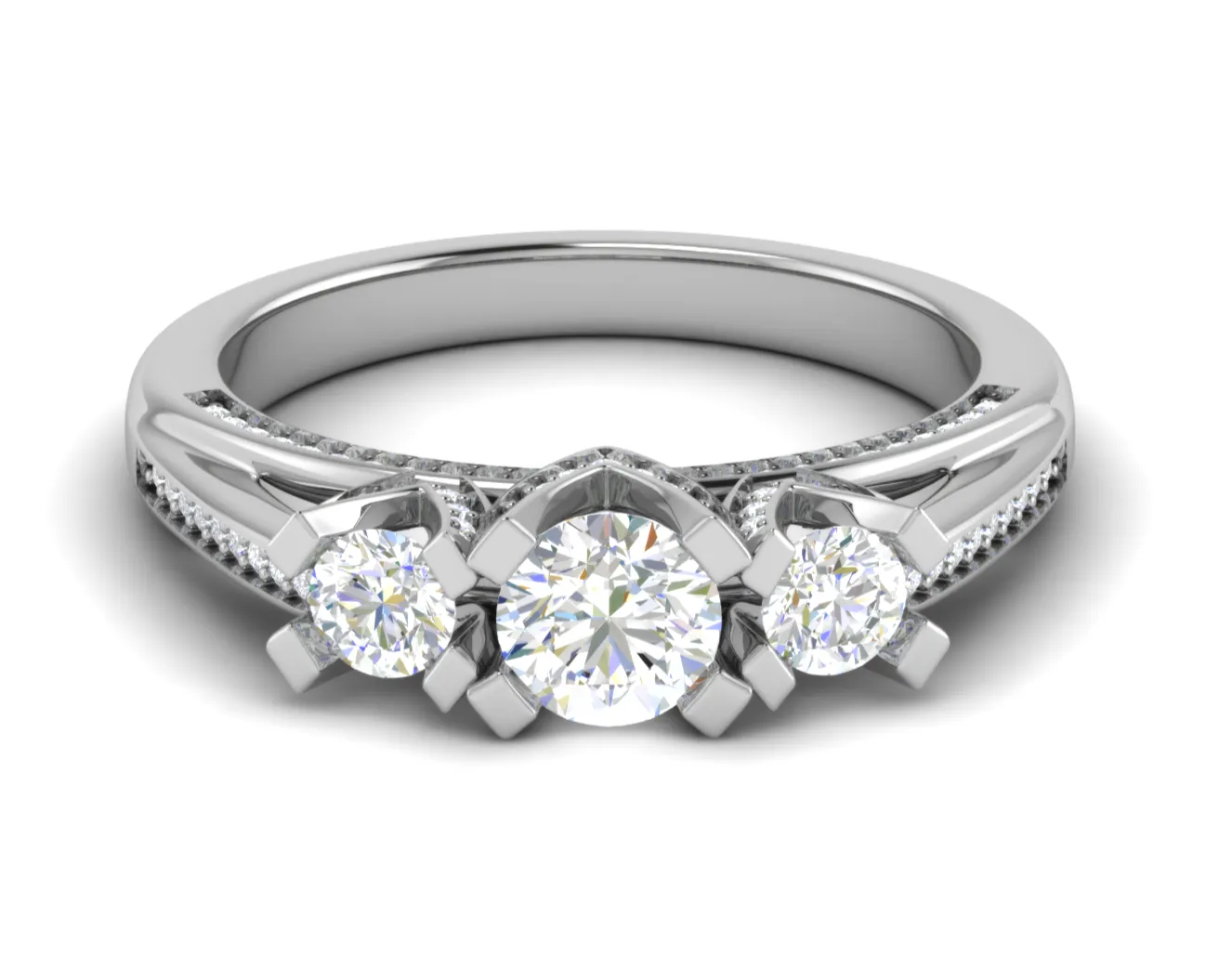 0.50 cts Solitaire Diamond Split Shank Platinum Ring JL PT R3 RD 171
