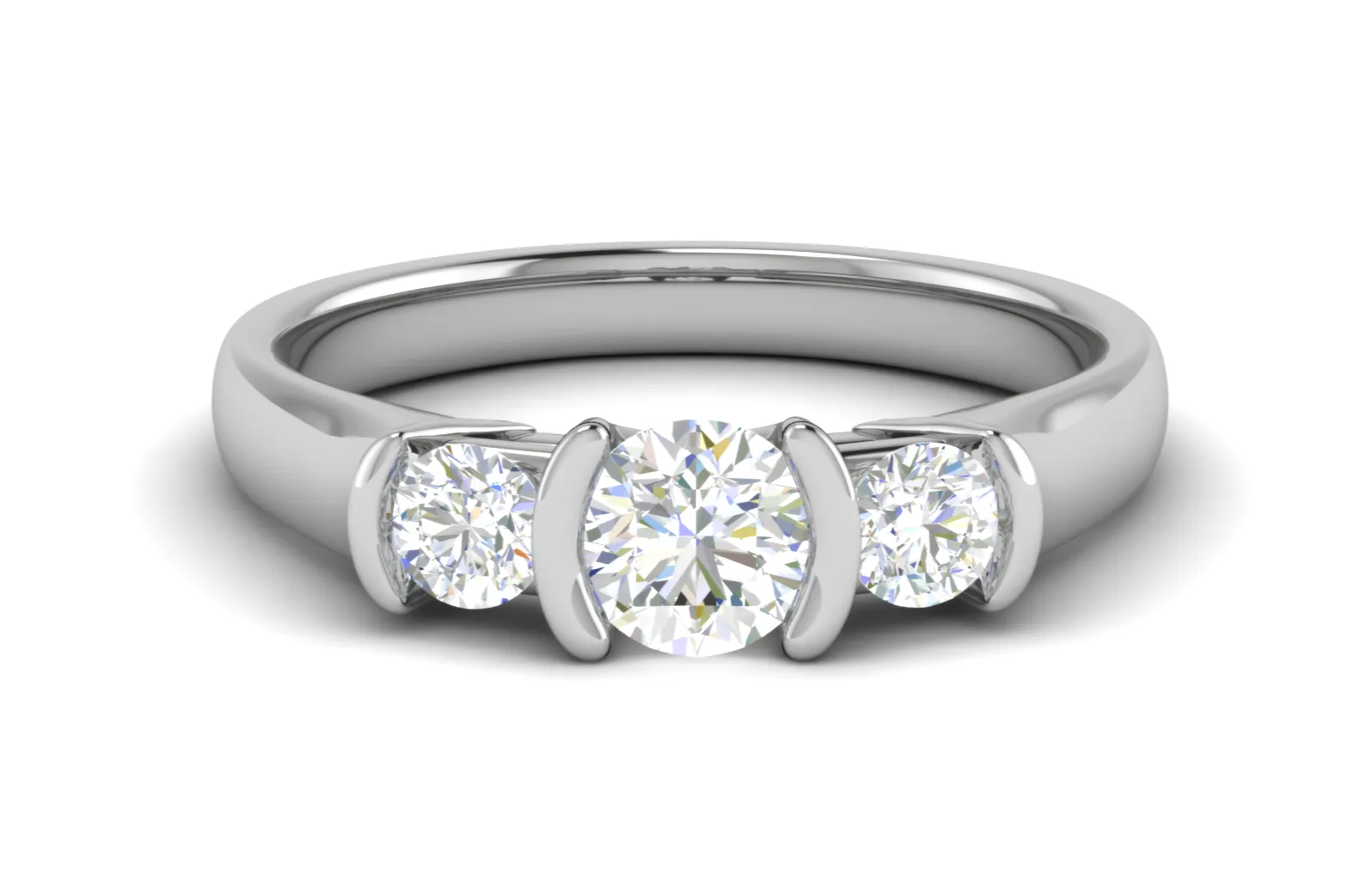 0.50 cts Solitaire Platinum Diamond Ring JL PT R3 RD 167