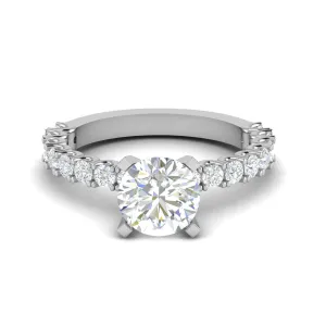 0.50 cts Solitaire Platinum Diamond Shank Ring JL PT RERSS1221
