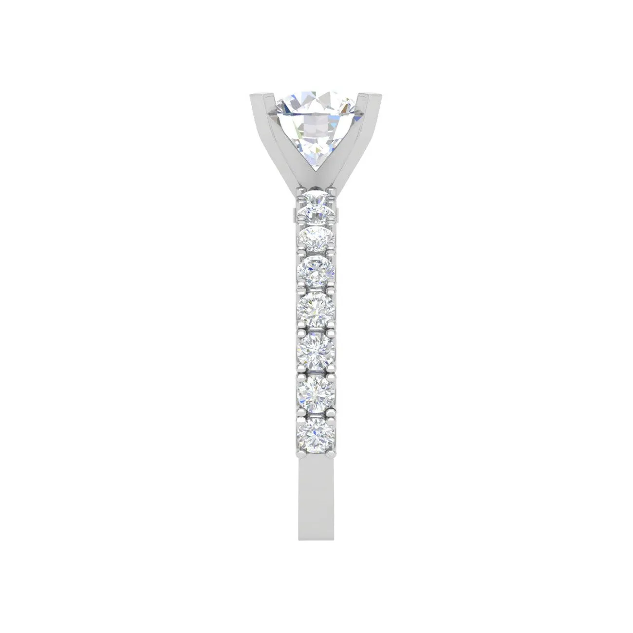 0.50 cts Solitaire Platinum Diamond Shank Ring JL PT RERSS1221