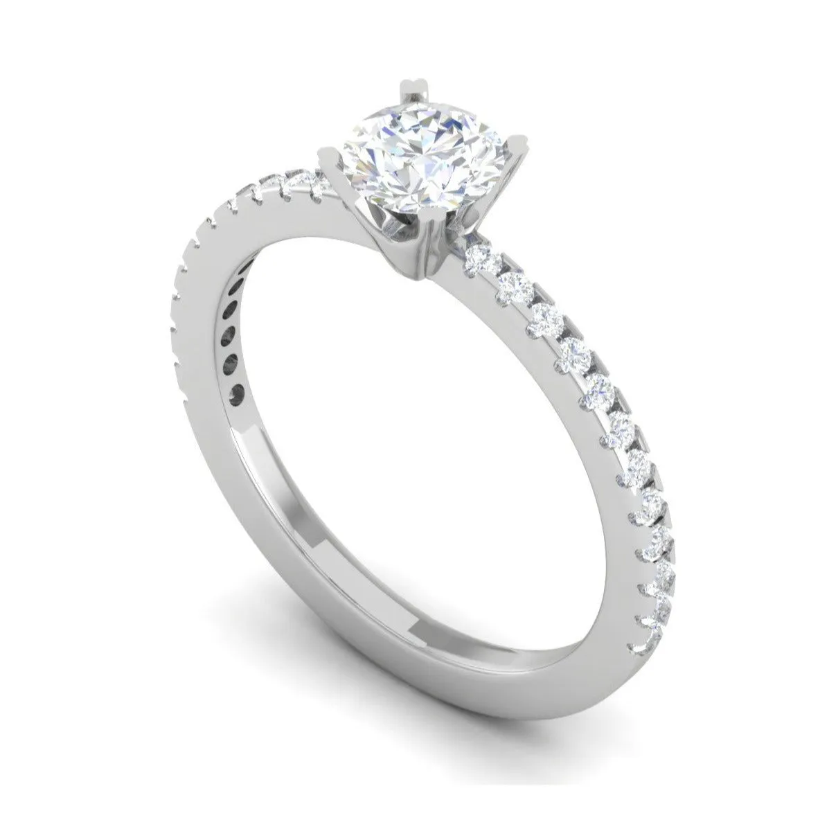 0.50 cts Solitaire Platinum Diamonds Ring JL PT RC RD 260