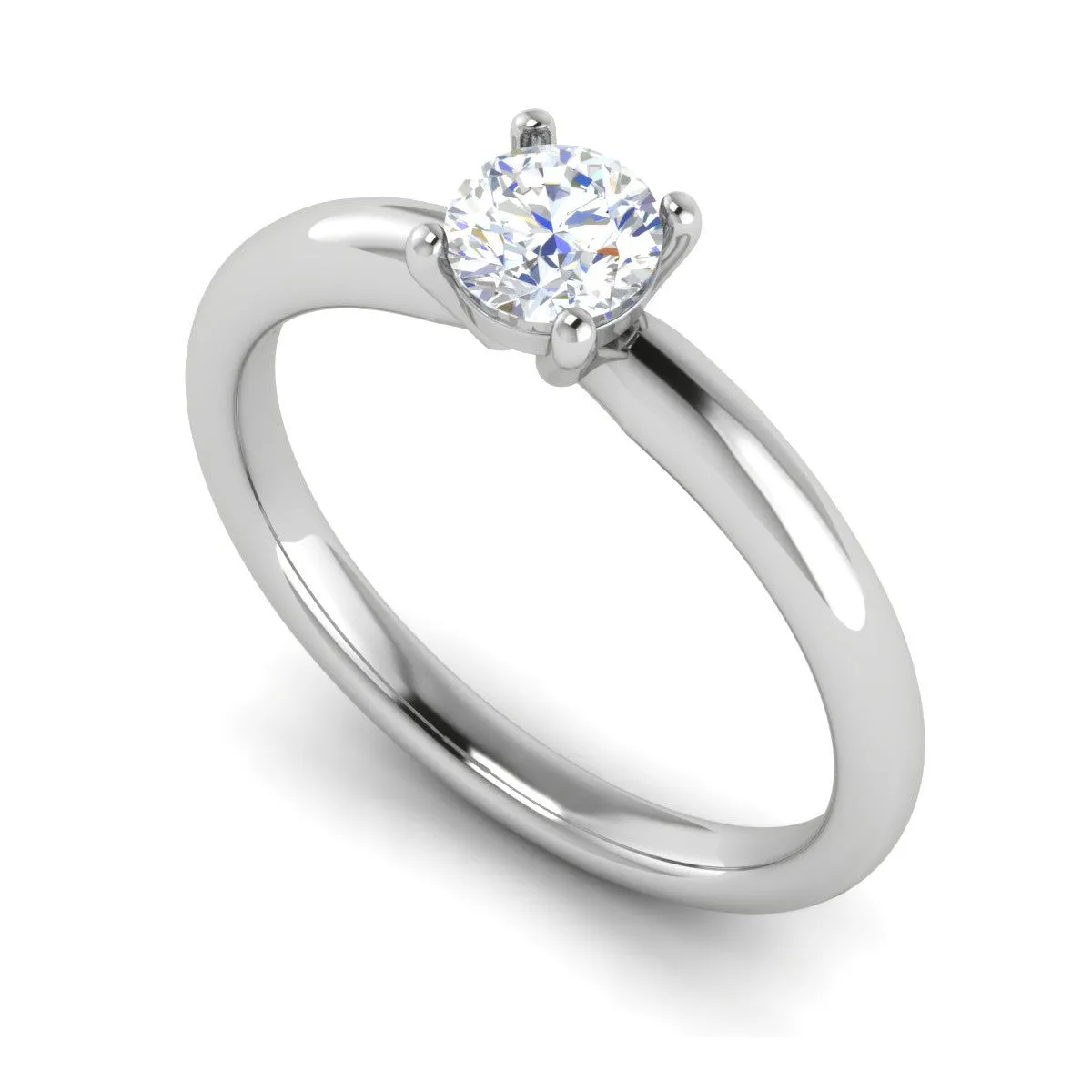 0.50 cts Solitaire Platinum Ring JL PT RS RD 108