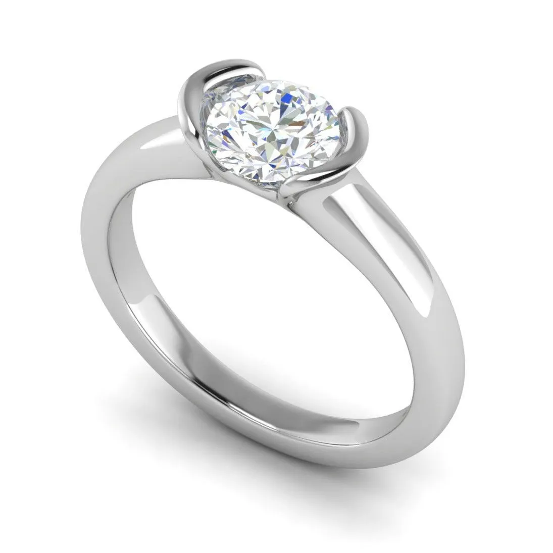 0.50 cts Solitaire Platinum Ring JL PT RS RD 139