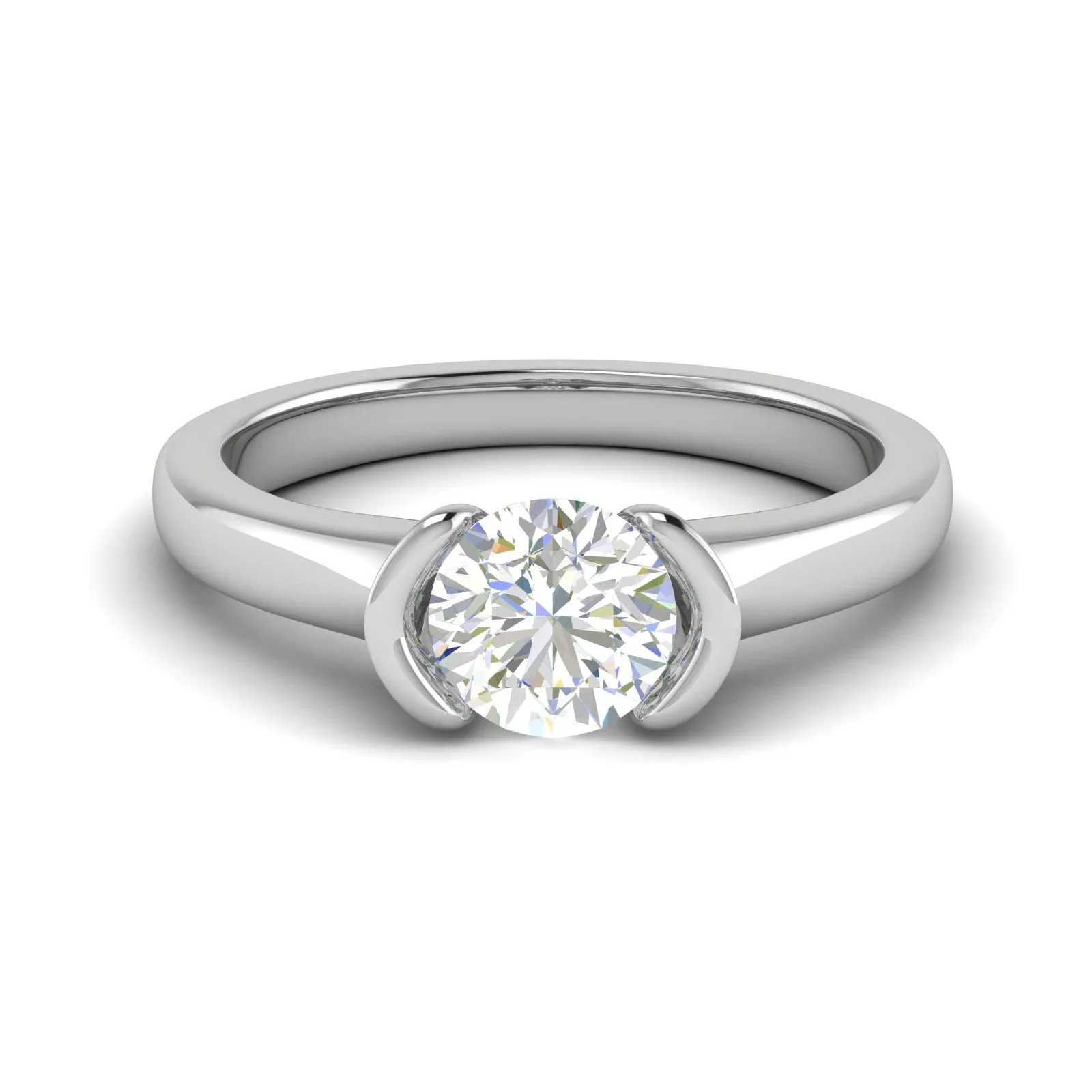 0.50 cts Solitaire Platinum Ring JL PT RS RD 139