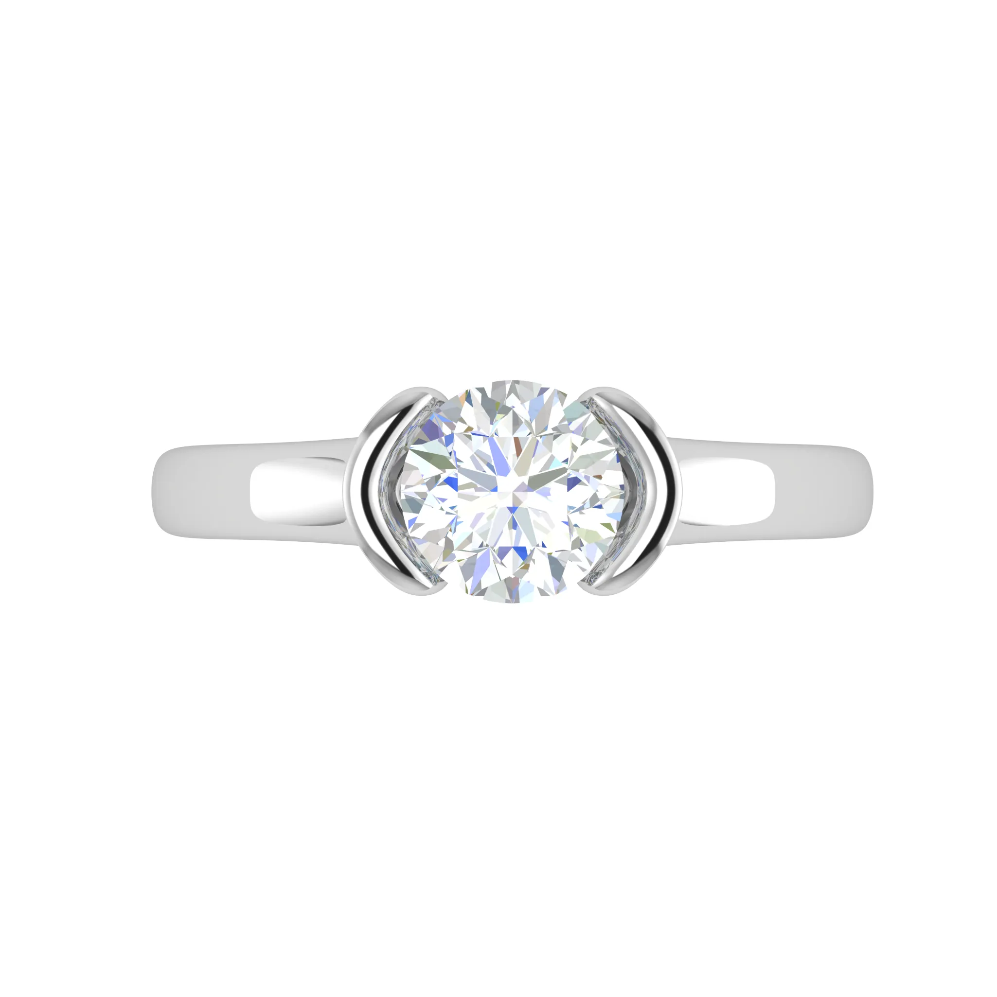 0.50 cts Solitaire Platinum Ring JL PT RS RD 139