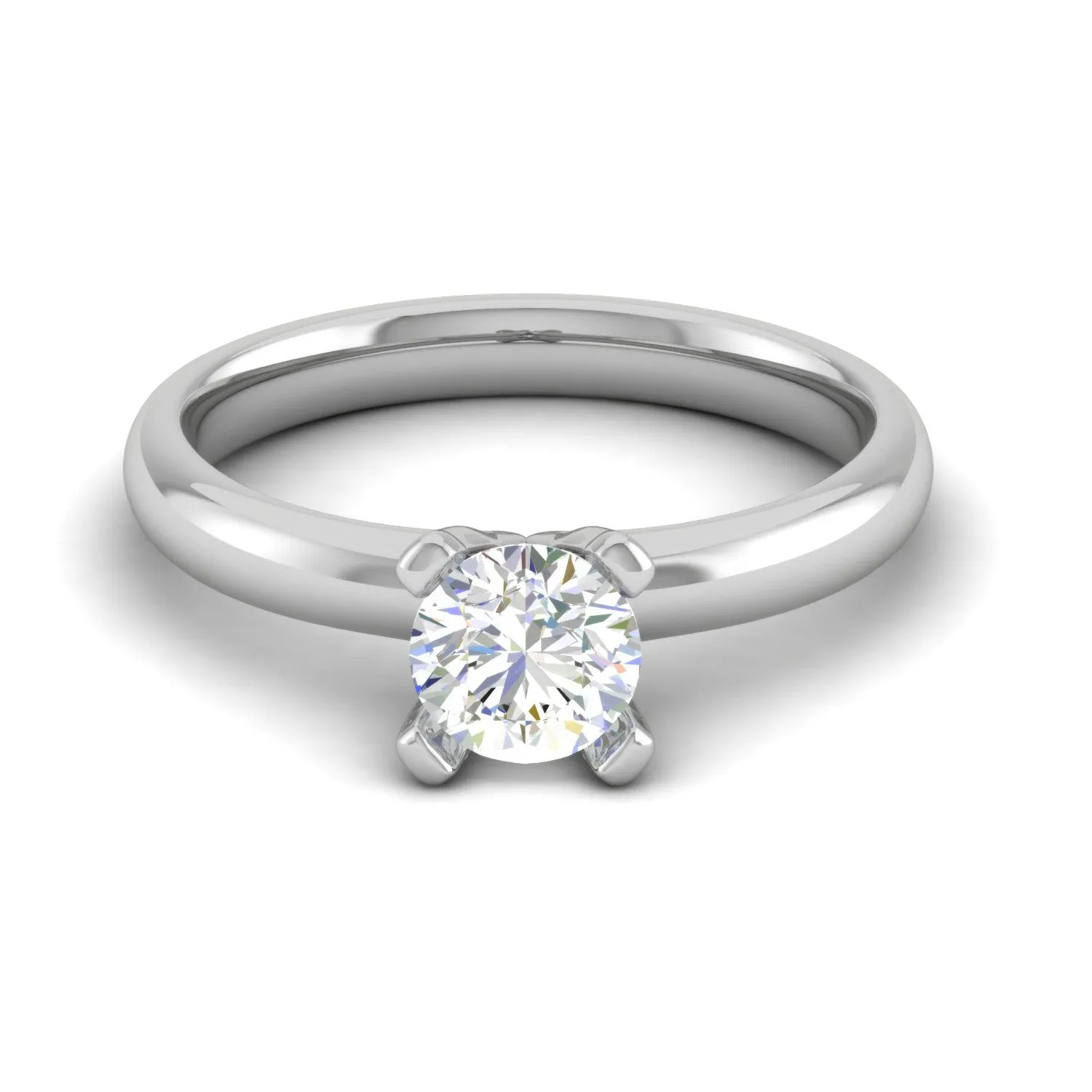 0.50 cts Solitaire Platinum Ring JL PT RS RD 174