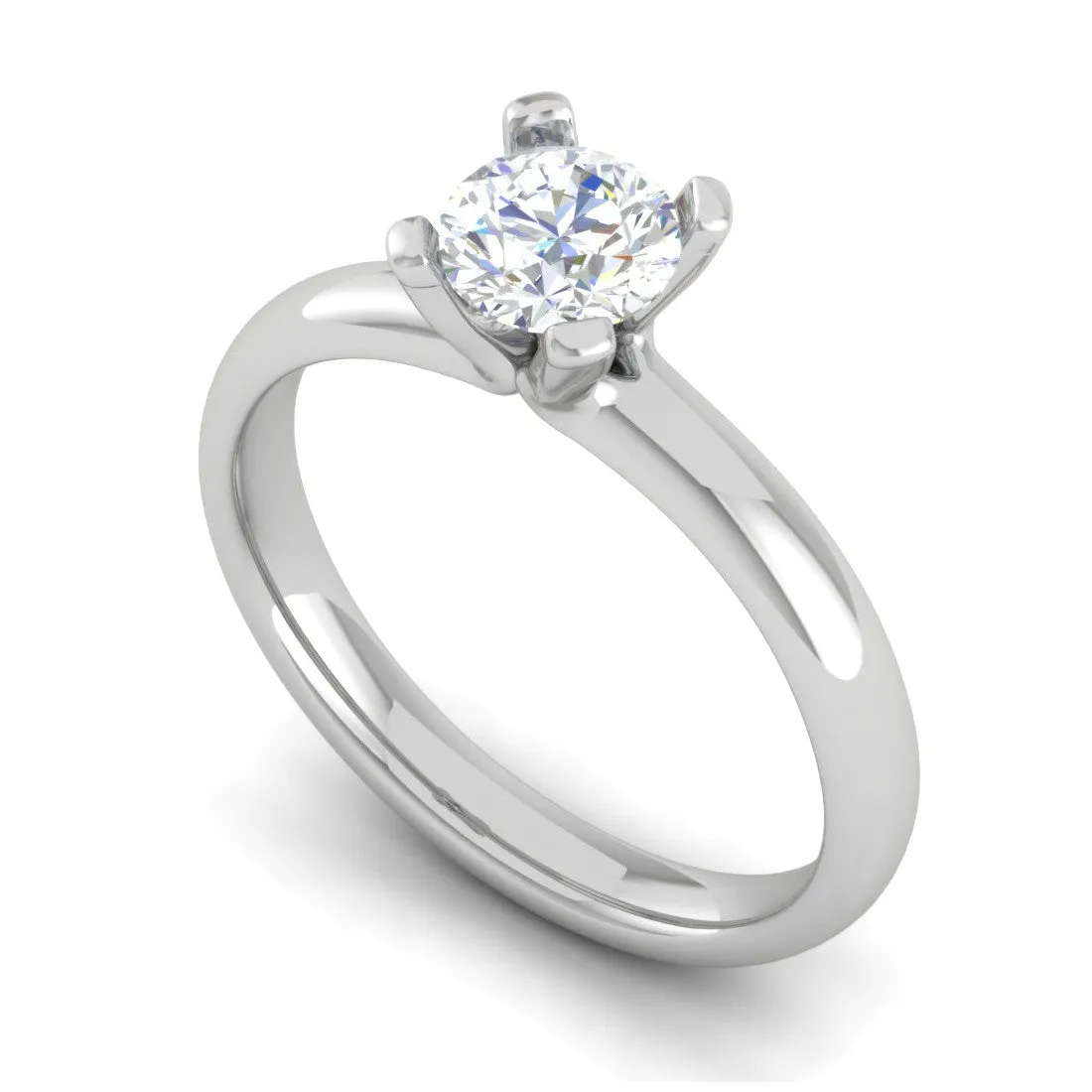 0.50 cts Solitaire Platinum Ring JL PT RS RD 174