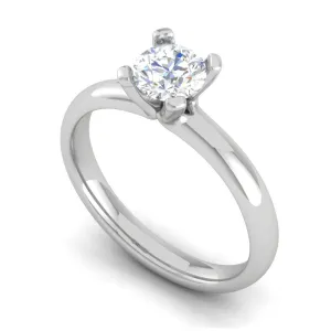 0.50 cts Solitaire Platinum Ring JL PT RS RD 174