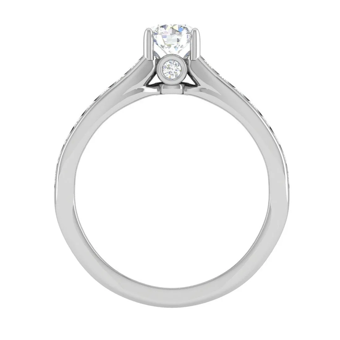 0.50 cts Solitaire Split Diamond Shank Platinum Ring JL PT RC RD 269