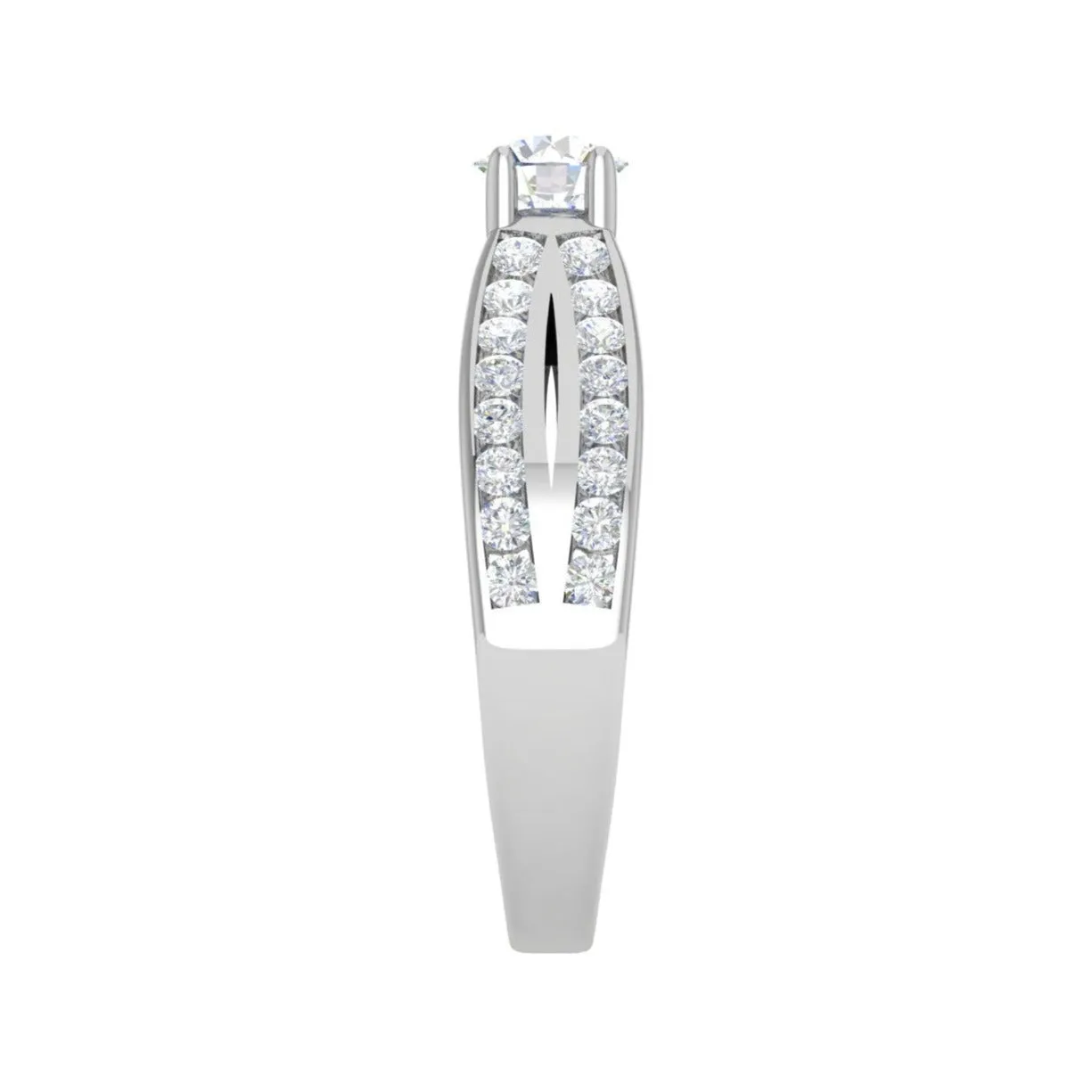0.50 cts Solitaire Split Diamond Shank Platinum Ring JL PT RC RD 269