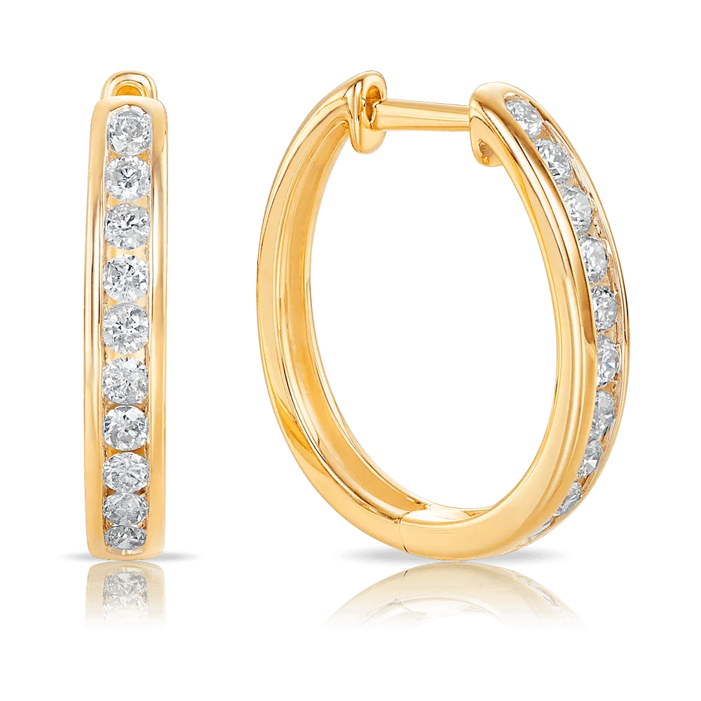 0.50ct TW Diamond Huggies in 9ct Gold