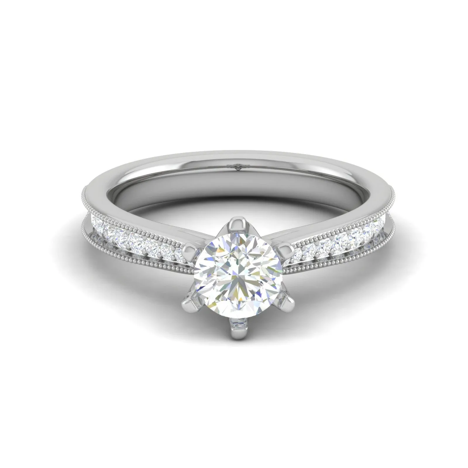 0.50cts Solitaire Diamond Platinum Ring JL PT RV CU 105