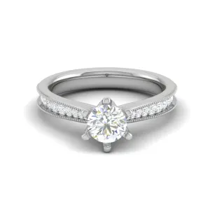 0.50cts Solitaire Diamond Platinum Ring JL PT RV CU 105