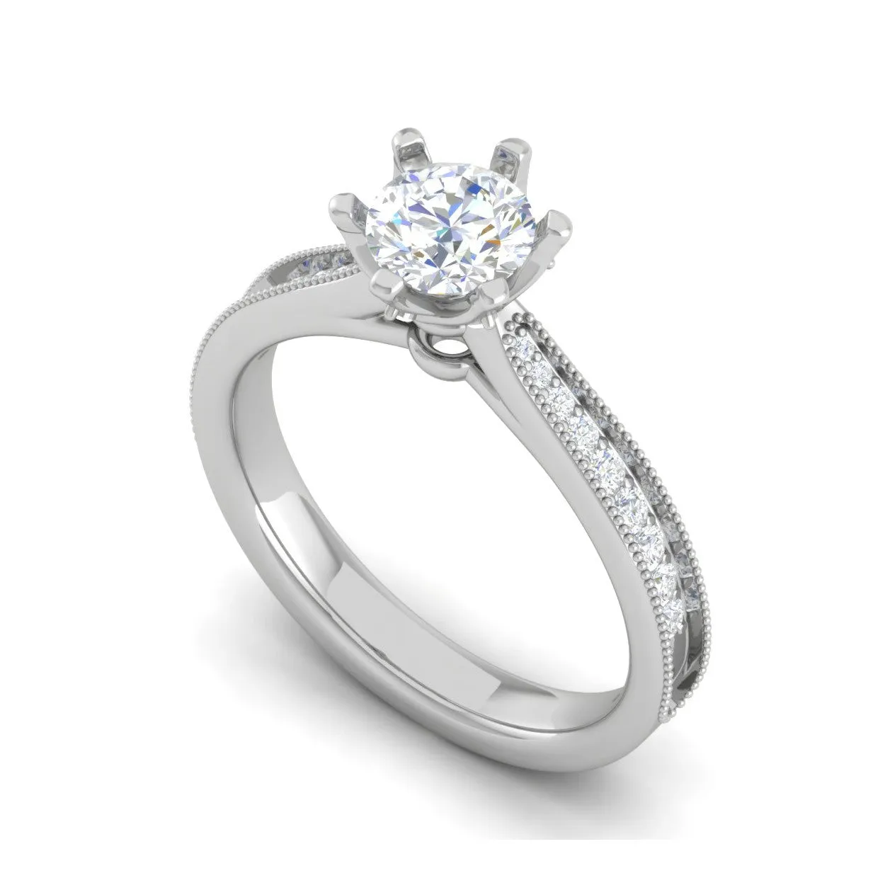 0.50cts Solitaire Diamond Platinum Ring JL PT RV CU 105