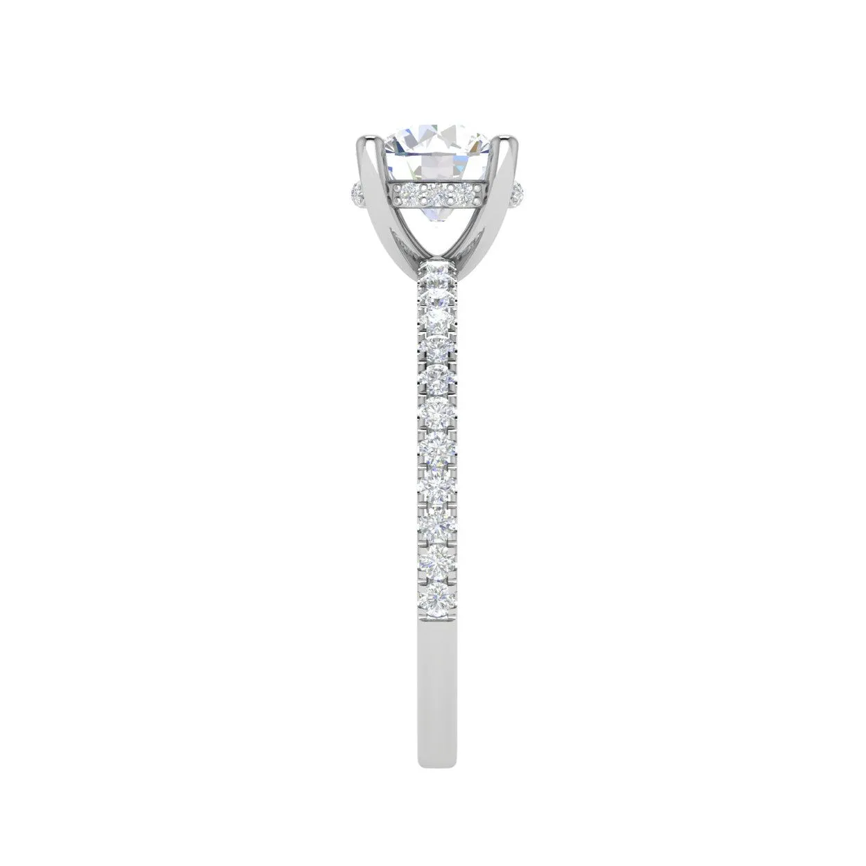 0.50cts Solitaire  Diamond Shank Platinum Ring