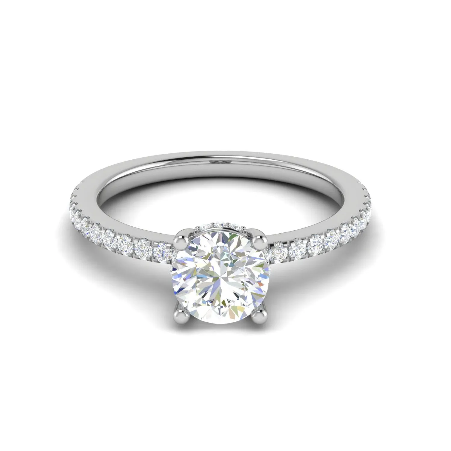 0.50cts Solitaire  Diamond Shank Platinum Ring