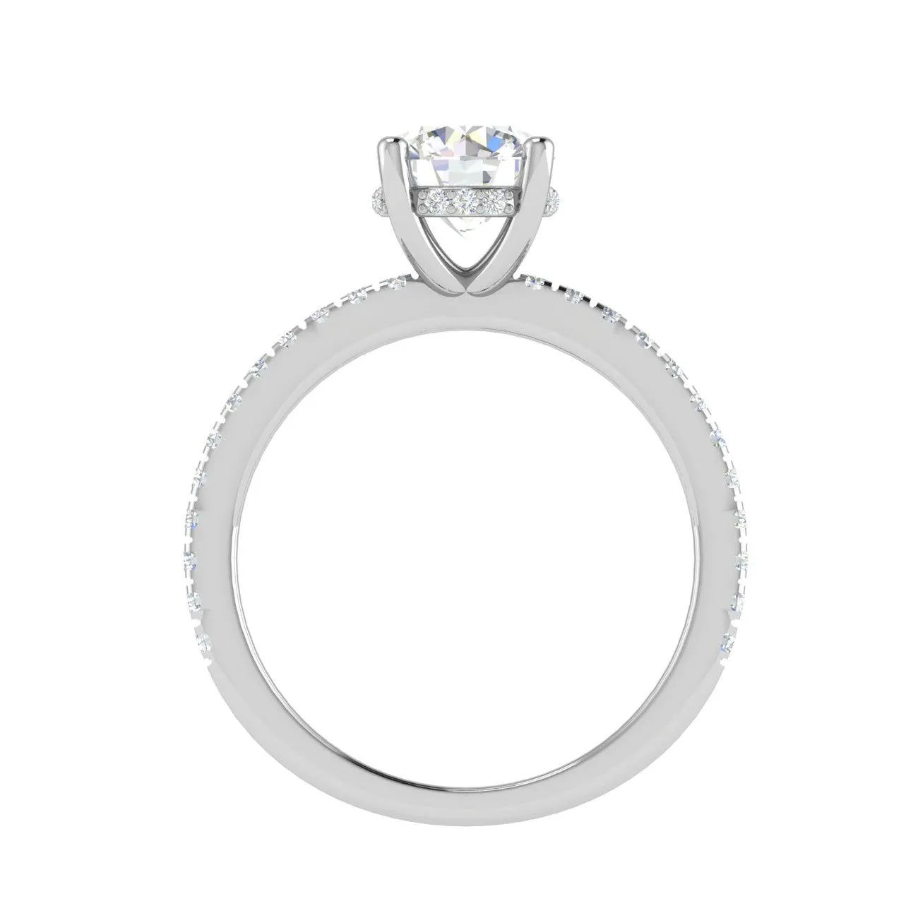0.50cts Solitaire  Diamond Shank Platinum Ring